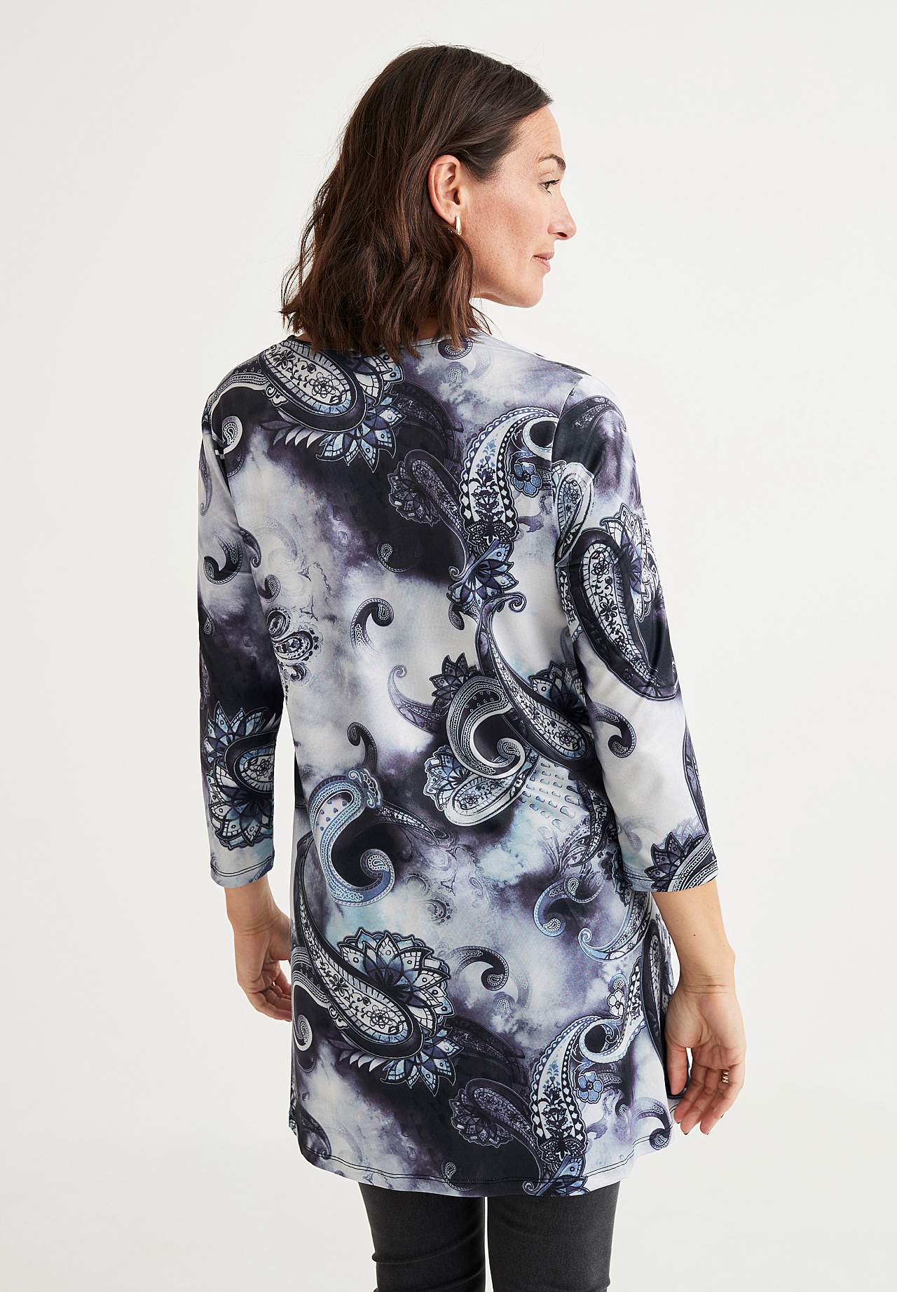 Patroonvormige jersey tuniek Ronja