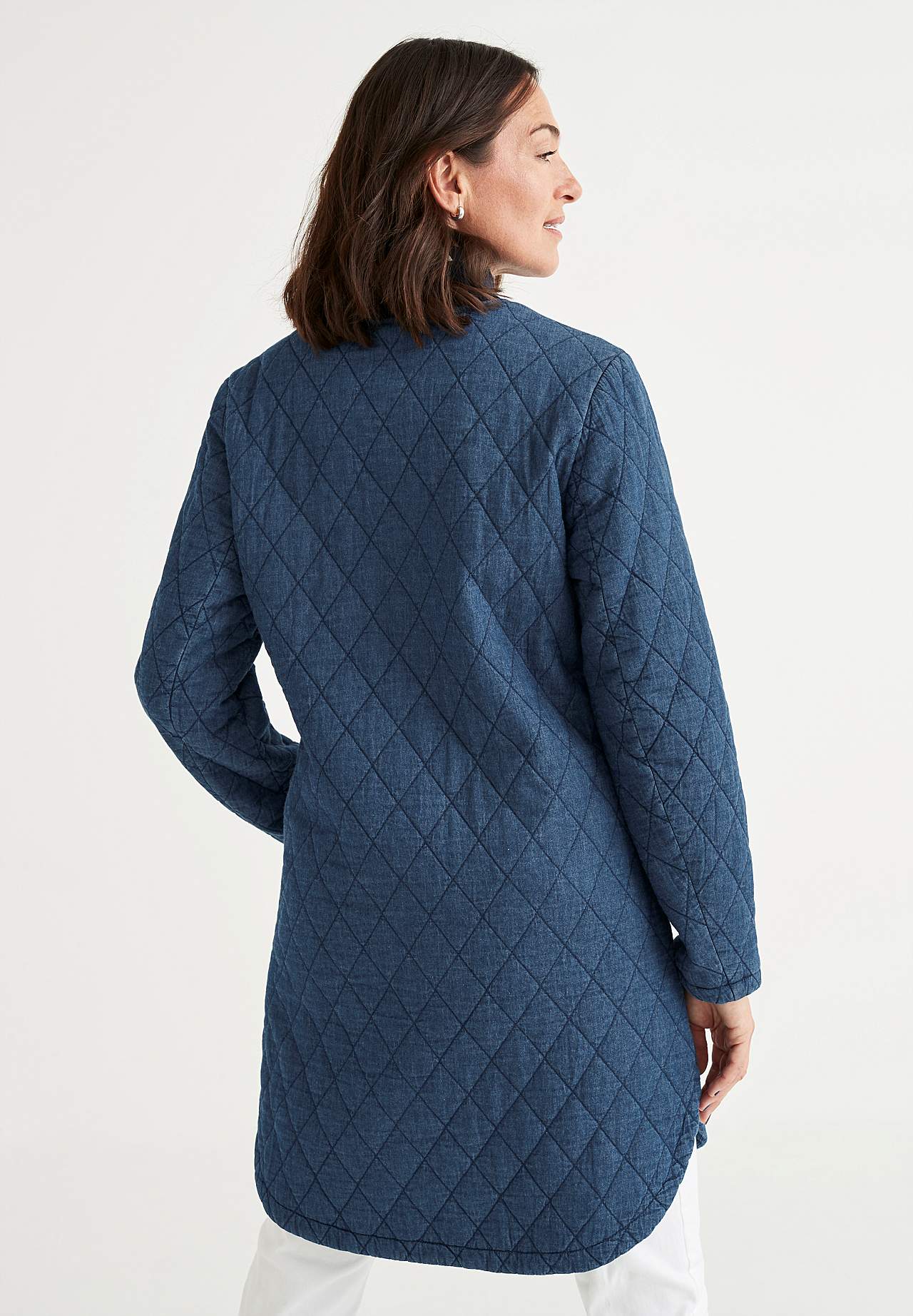 Gewatteerde denim jas
