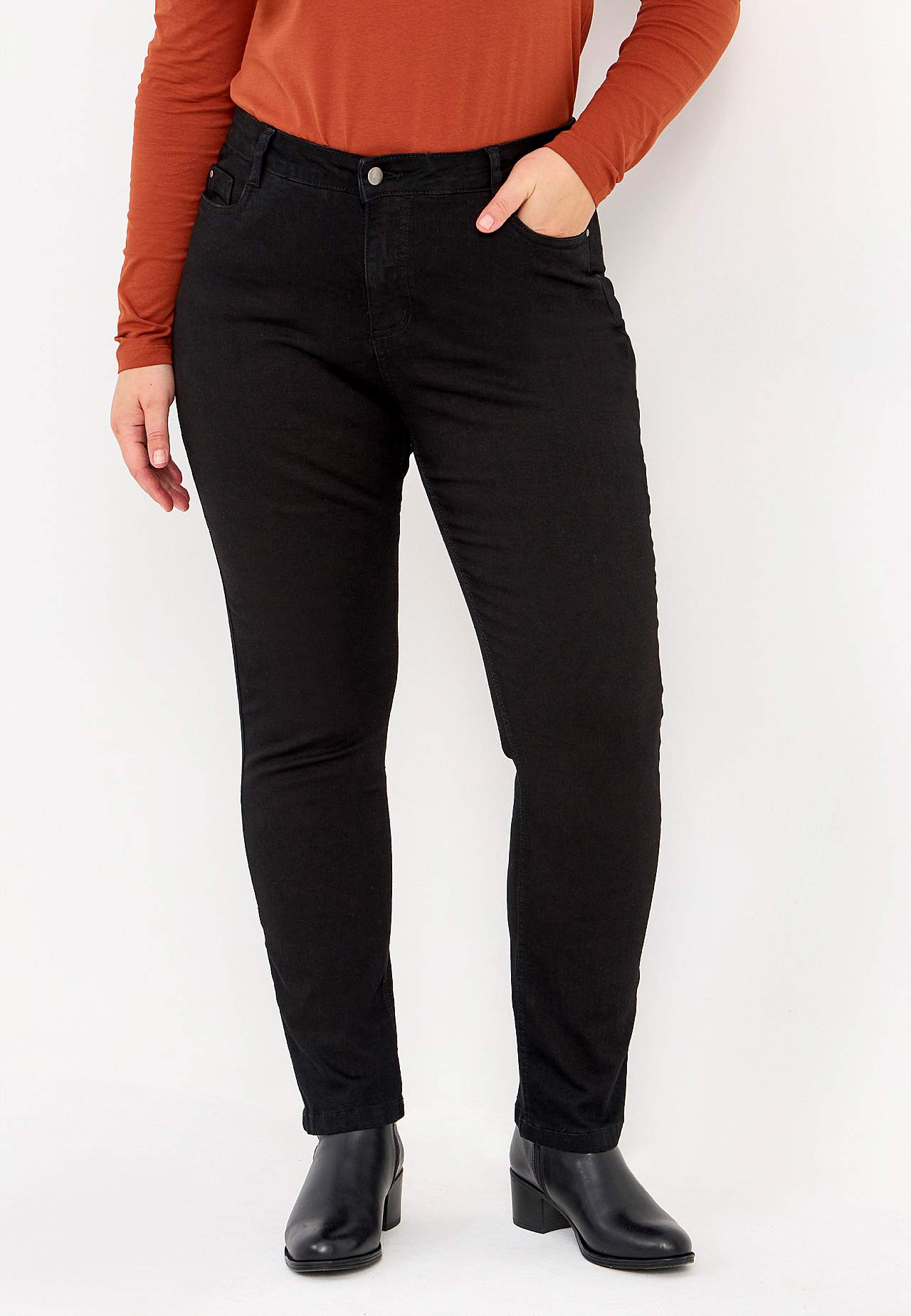 Stretch jeans met rechte pijpen - drie lengtes