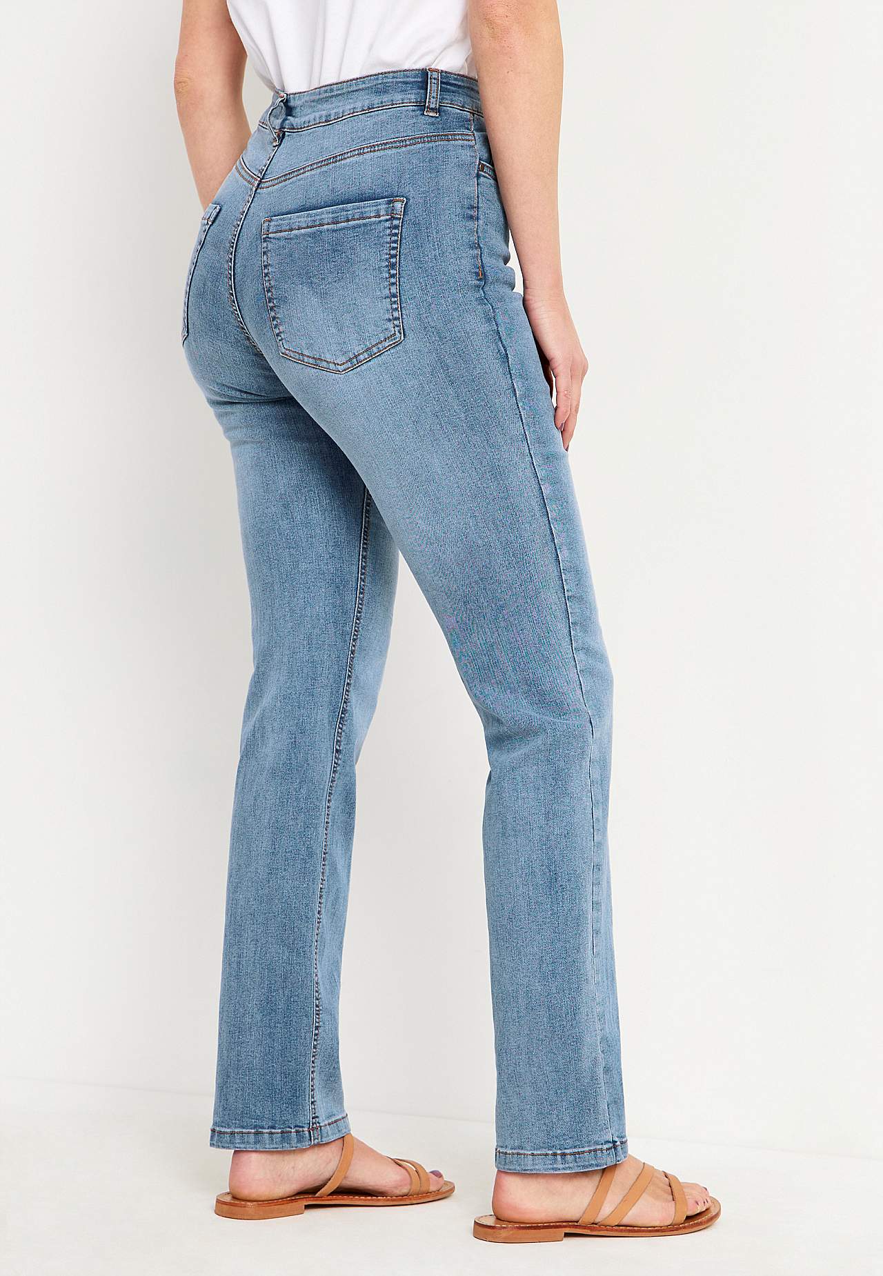 Stretch jeans met rechte pijpen - drie lengtes