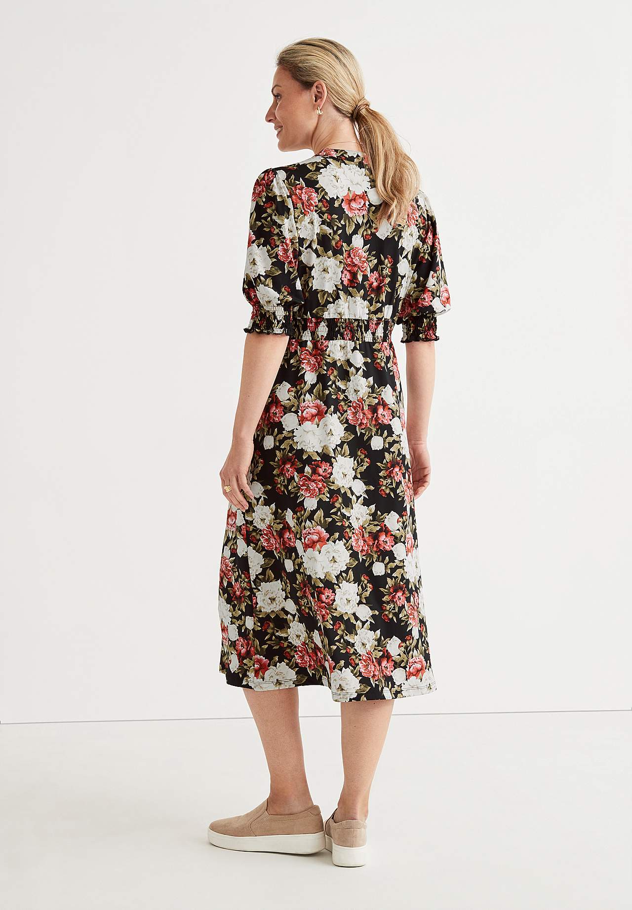 Patroonvormige jerseyjurk Brianna