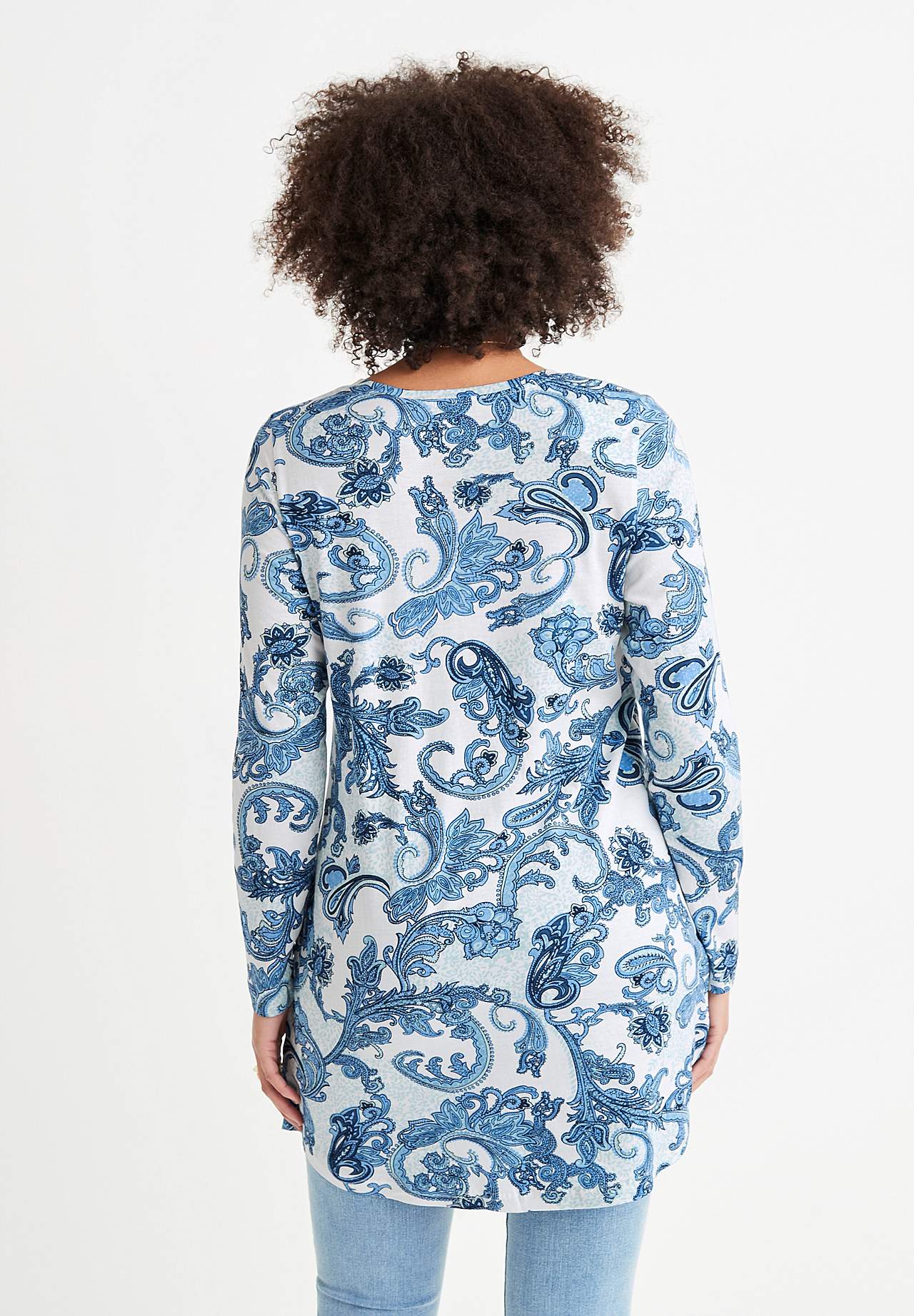 Patroonvormige jersey tuniek