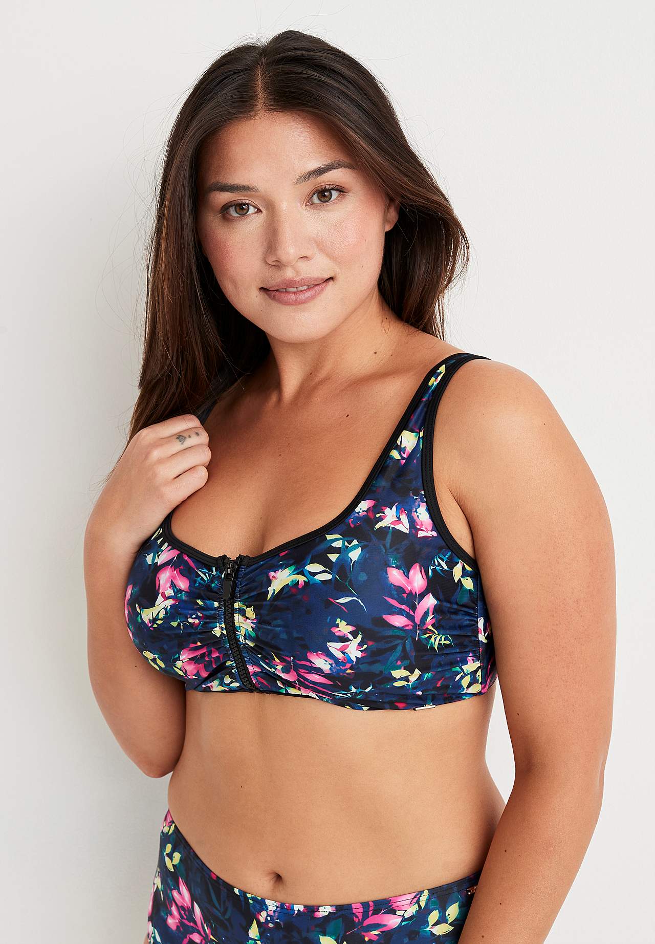 Patroonvormige bikini beha