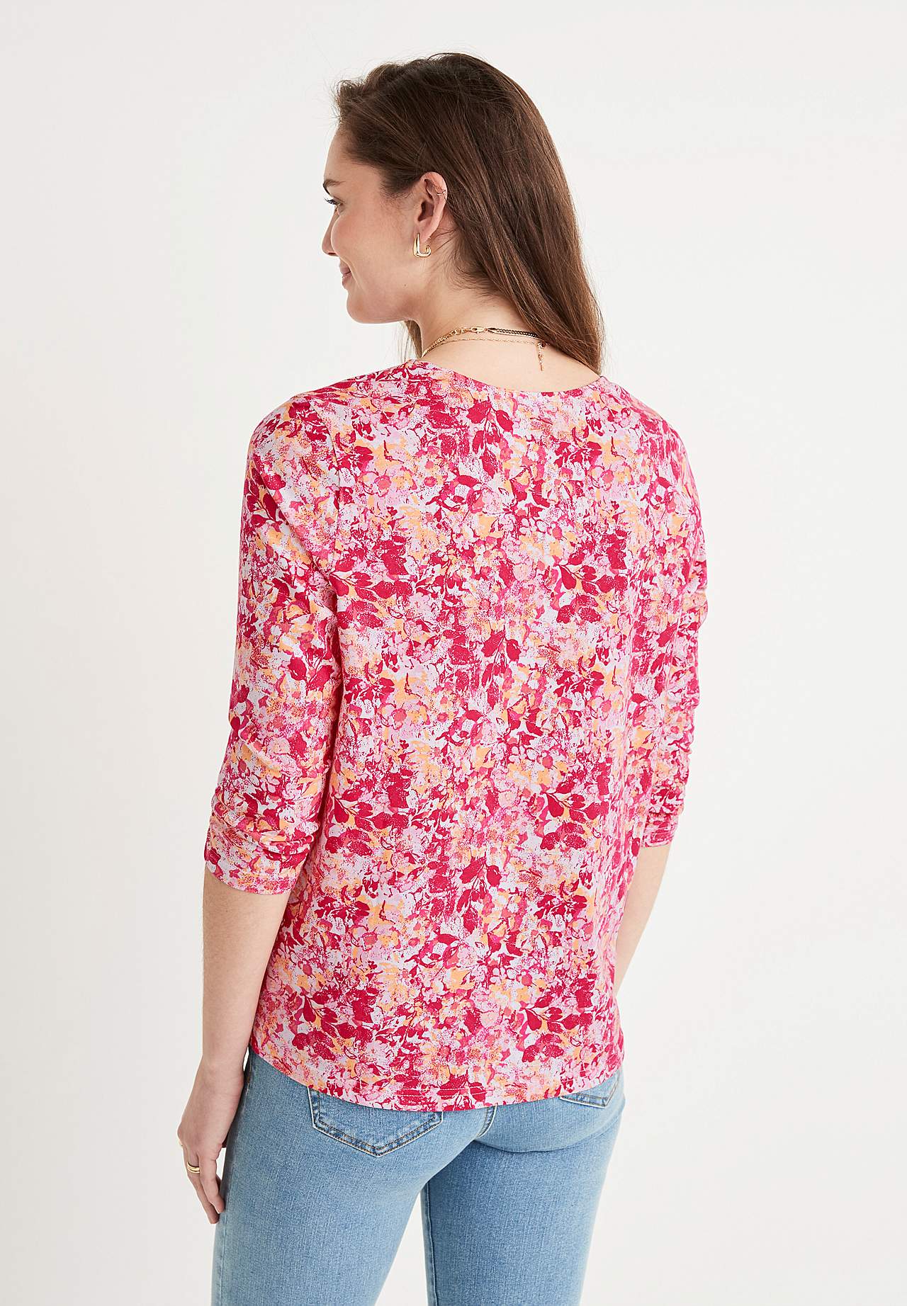Bloemig jersey-topje Agatha