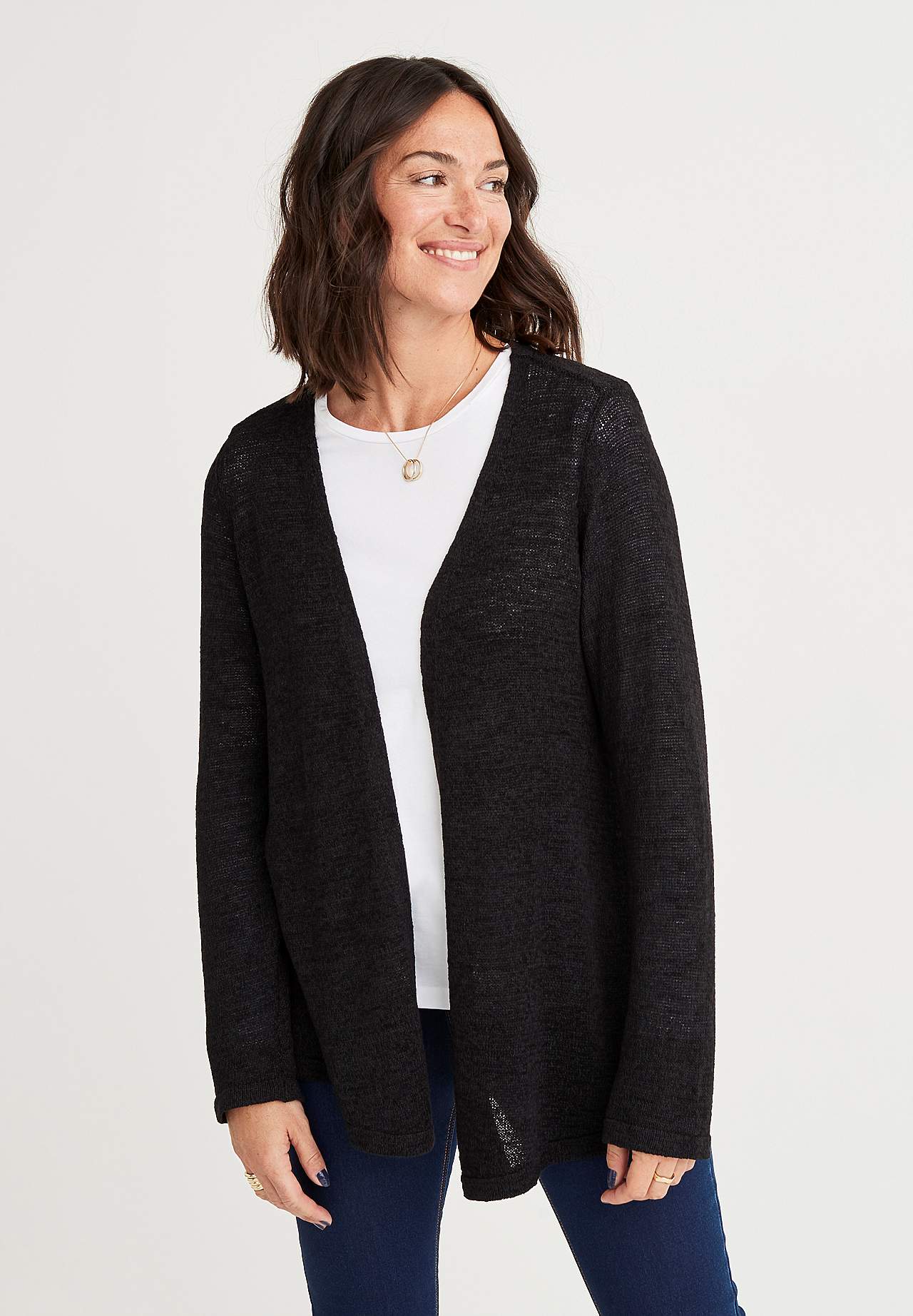 Gebreide cardigan met open voorkant Marika