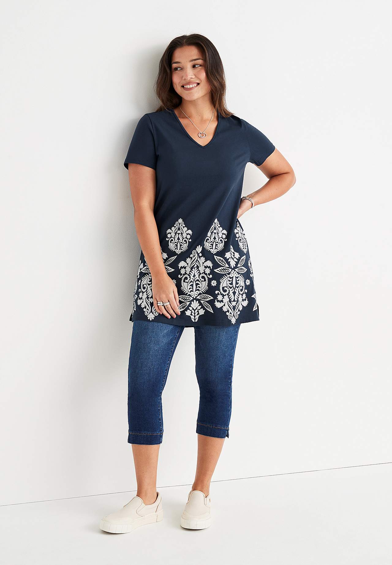 Jersey tuniek met korte mouwen Set van 2