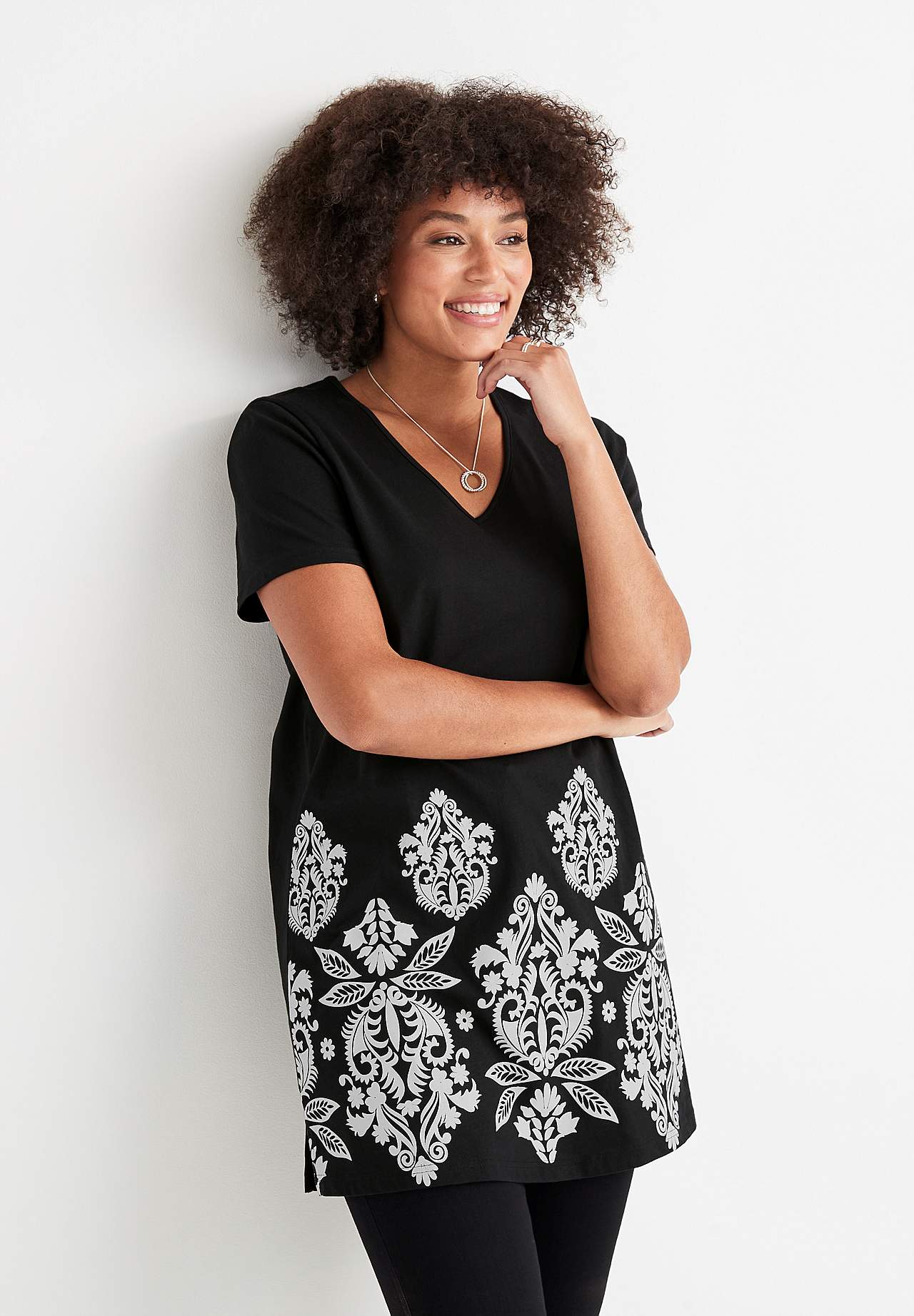 Jersey tuniek met korte mouwen Set van 2