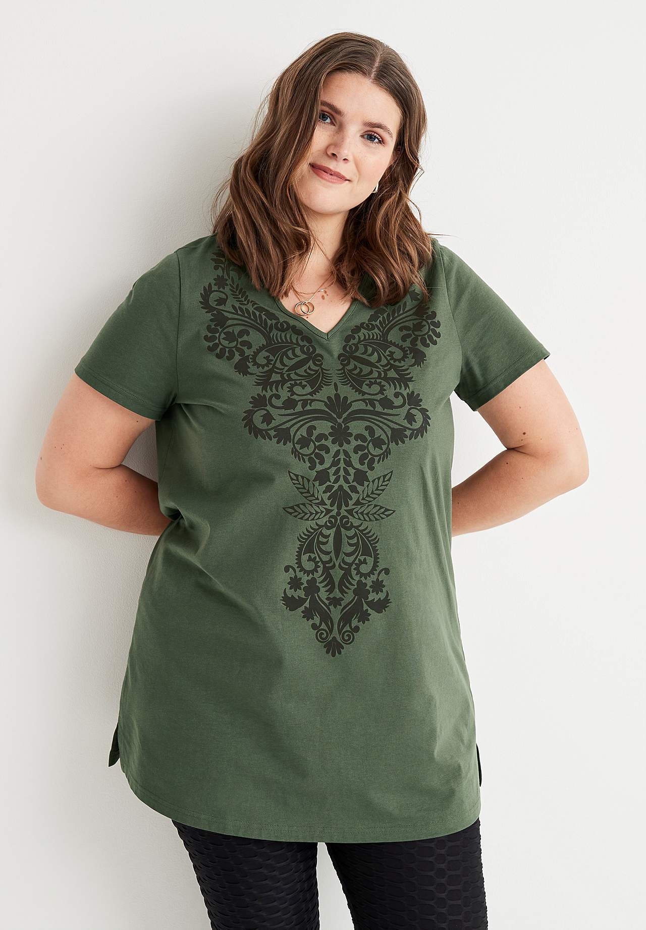 Jersey tuniek met korte mouwen Set van 2