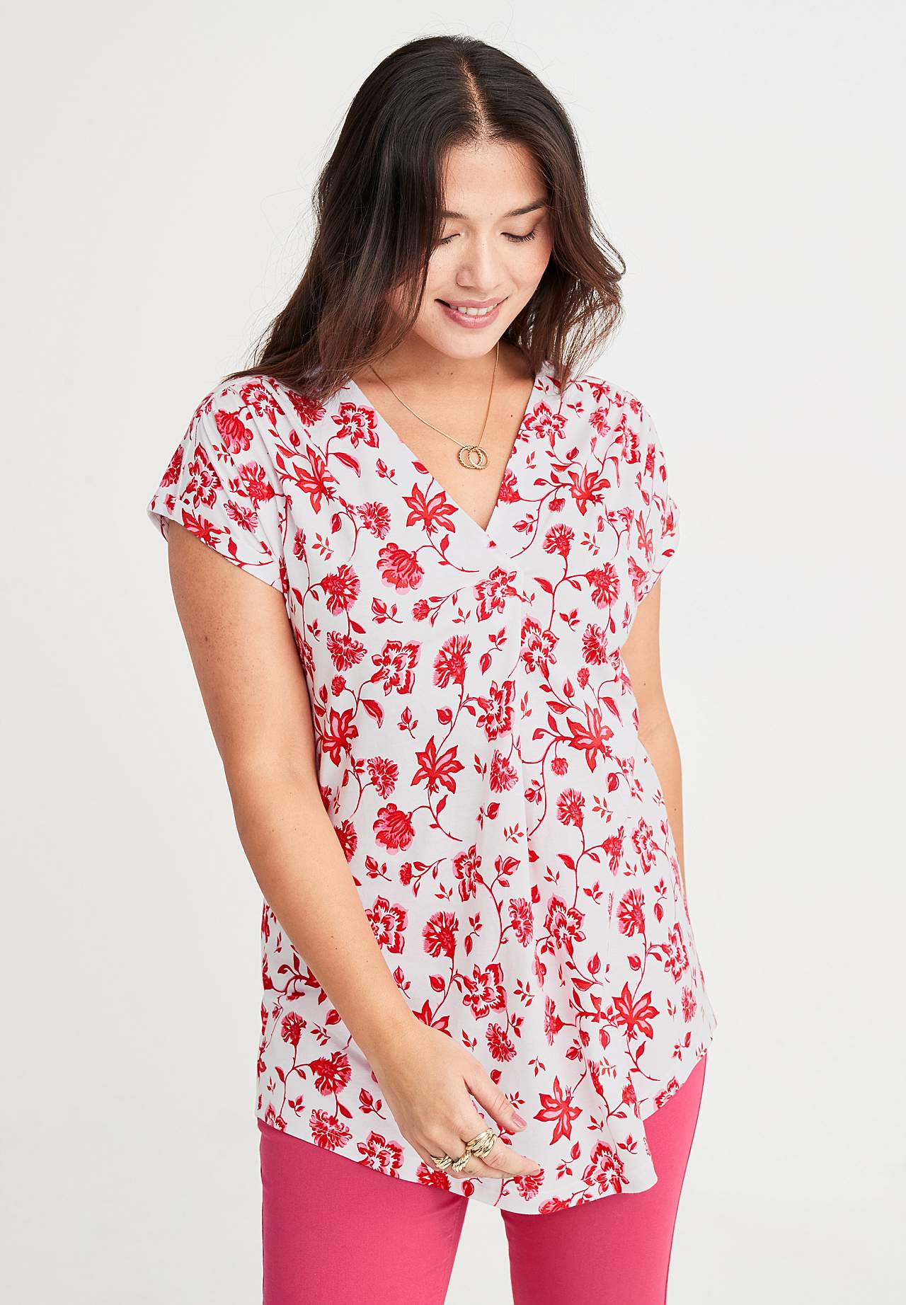 Jersey tuniek met korte mouwen