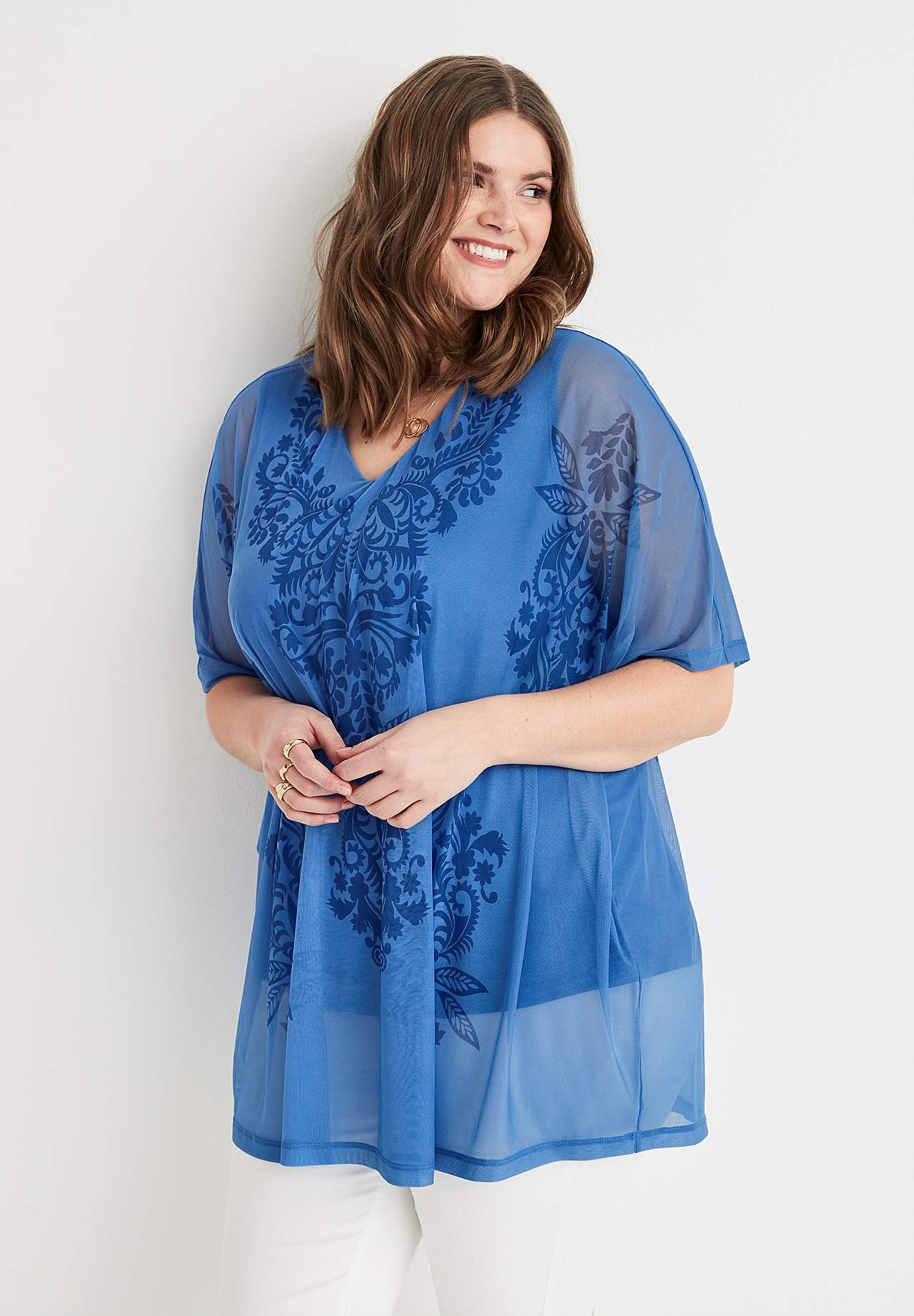 Tuniek top van mesh