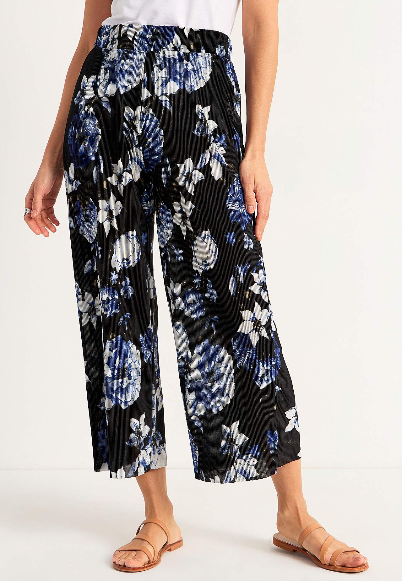 Geplisseerde culotte broek Lotta