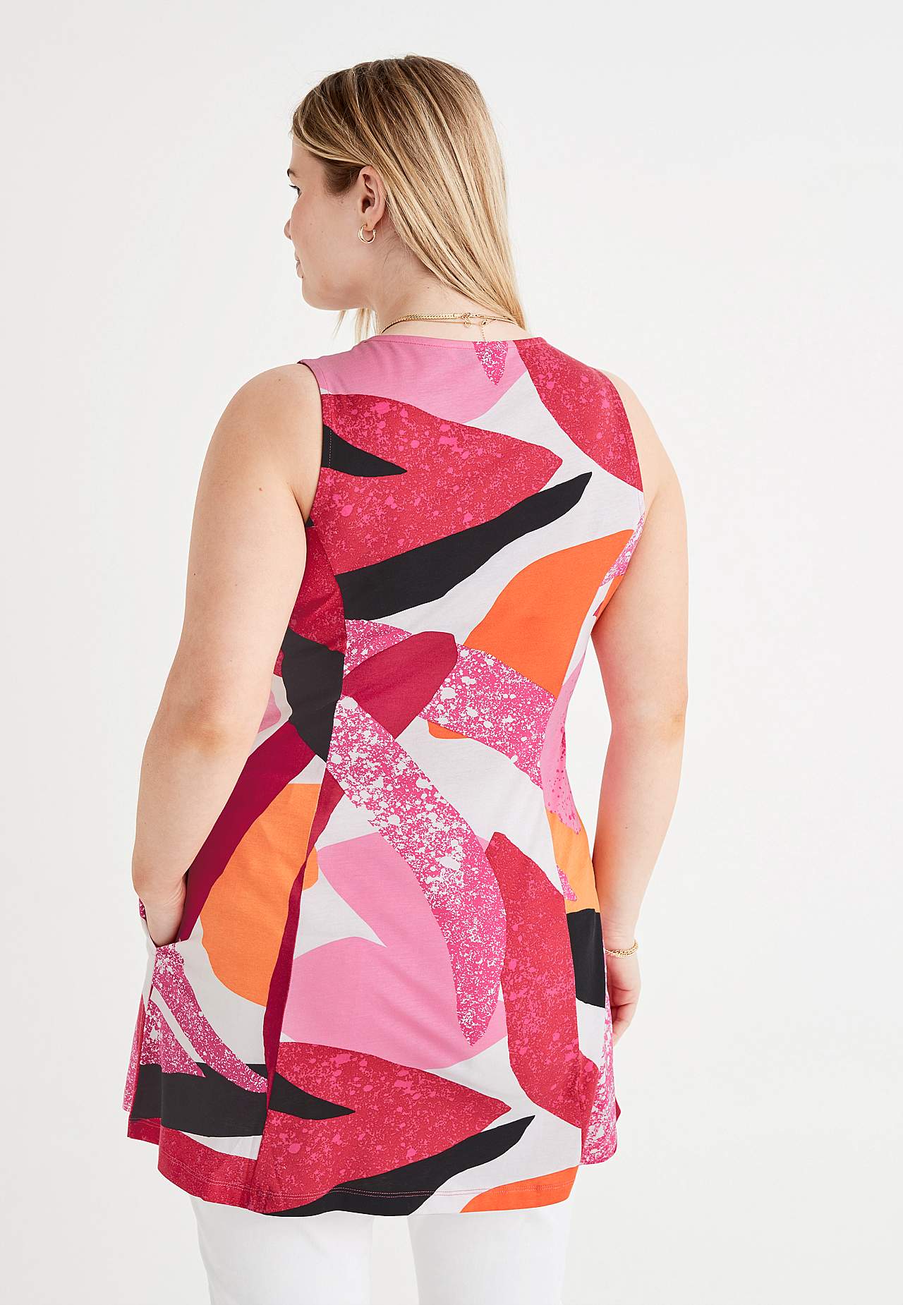 Mouwloze tuniek met zakken