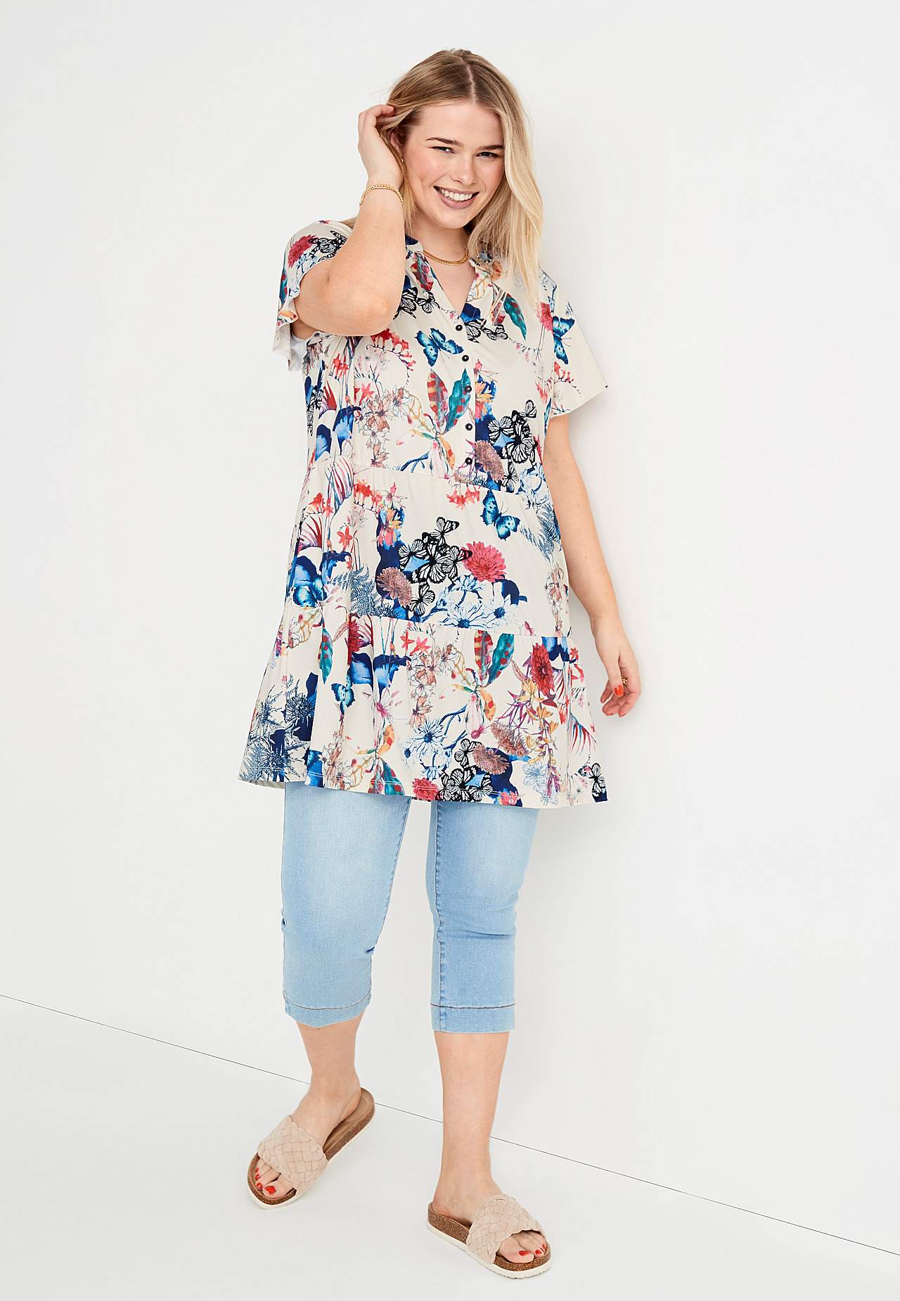 Patroonvormige tuniek