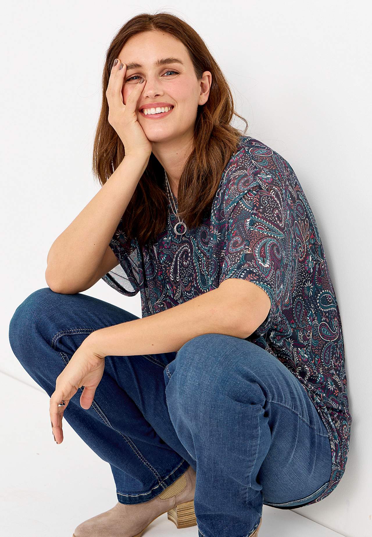 Tuniek top van mesh