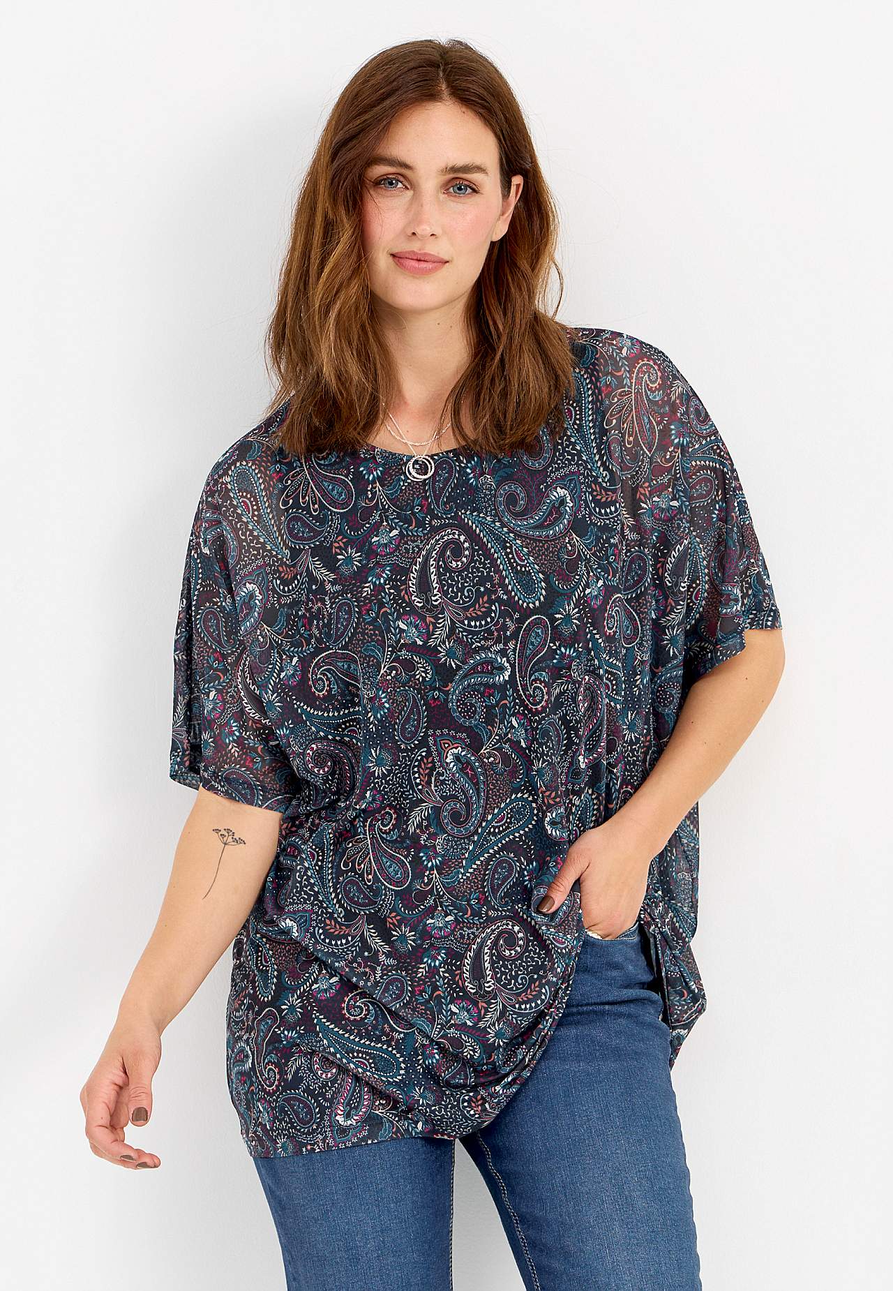 Tuniek top van mesh