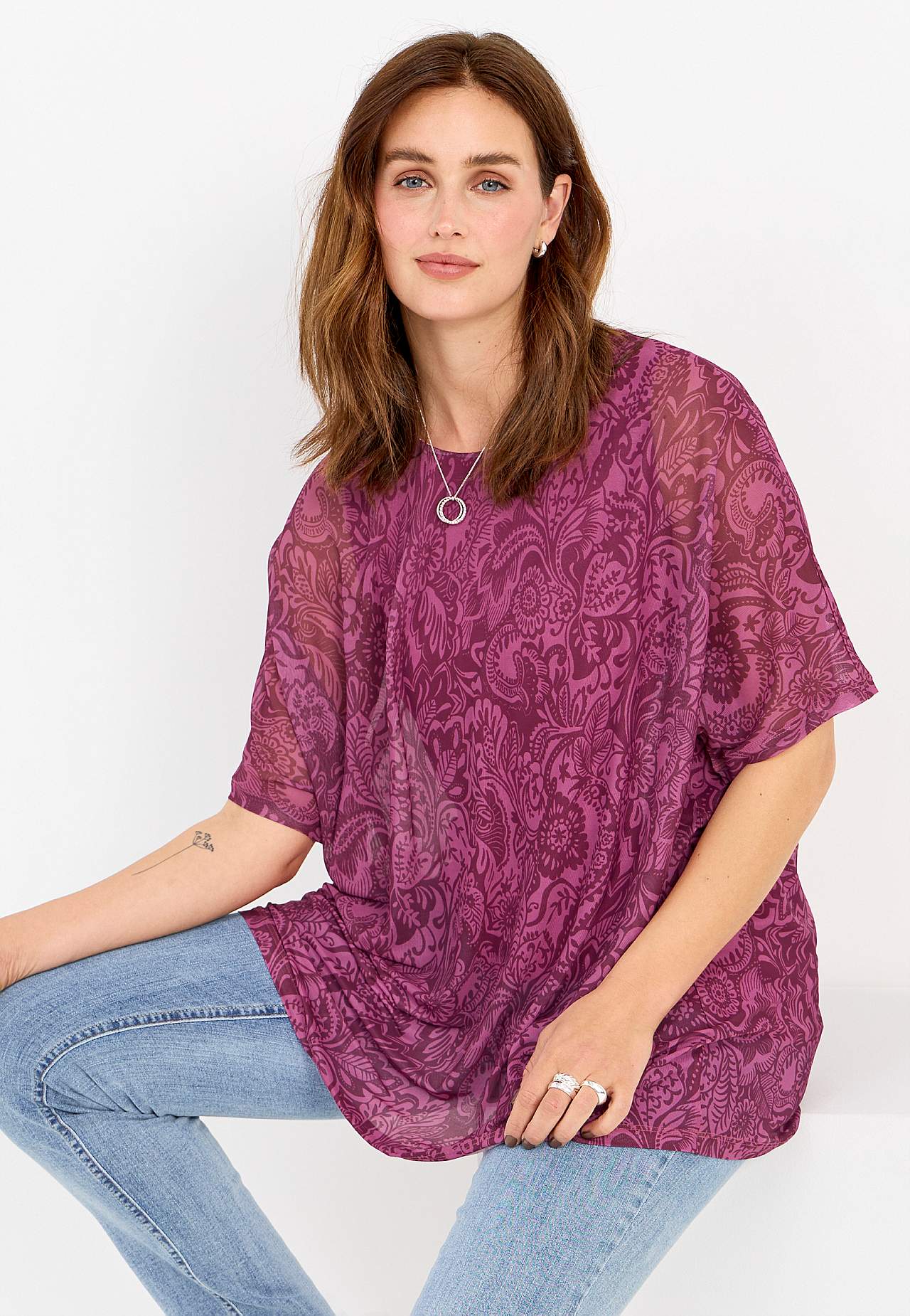 Tuniek top van mesh