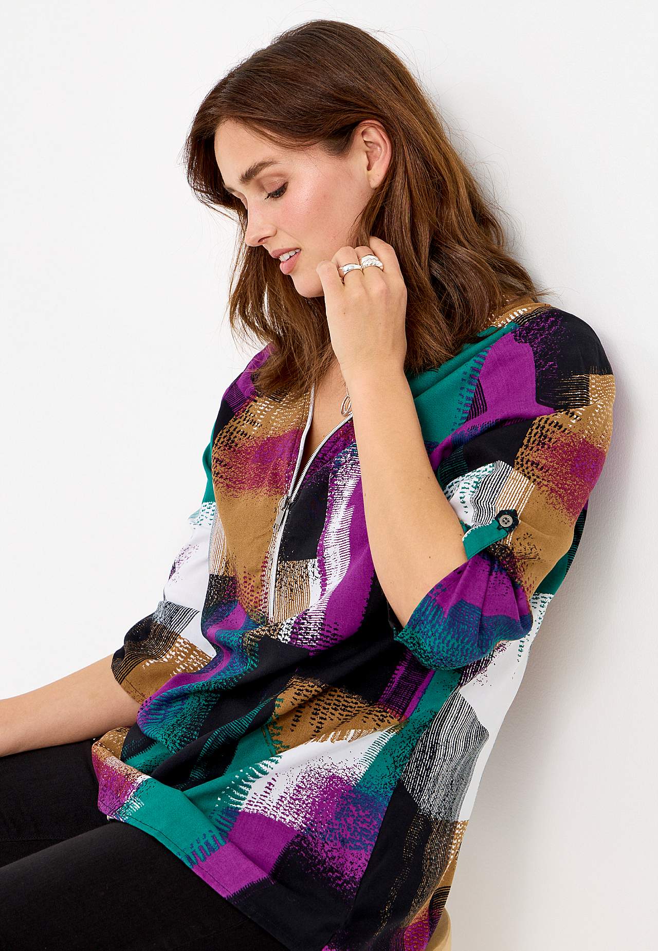 V-hals tuniek in twee lengtes