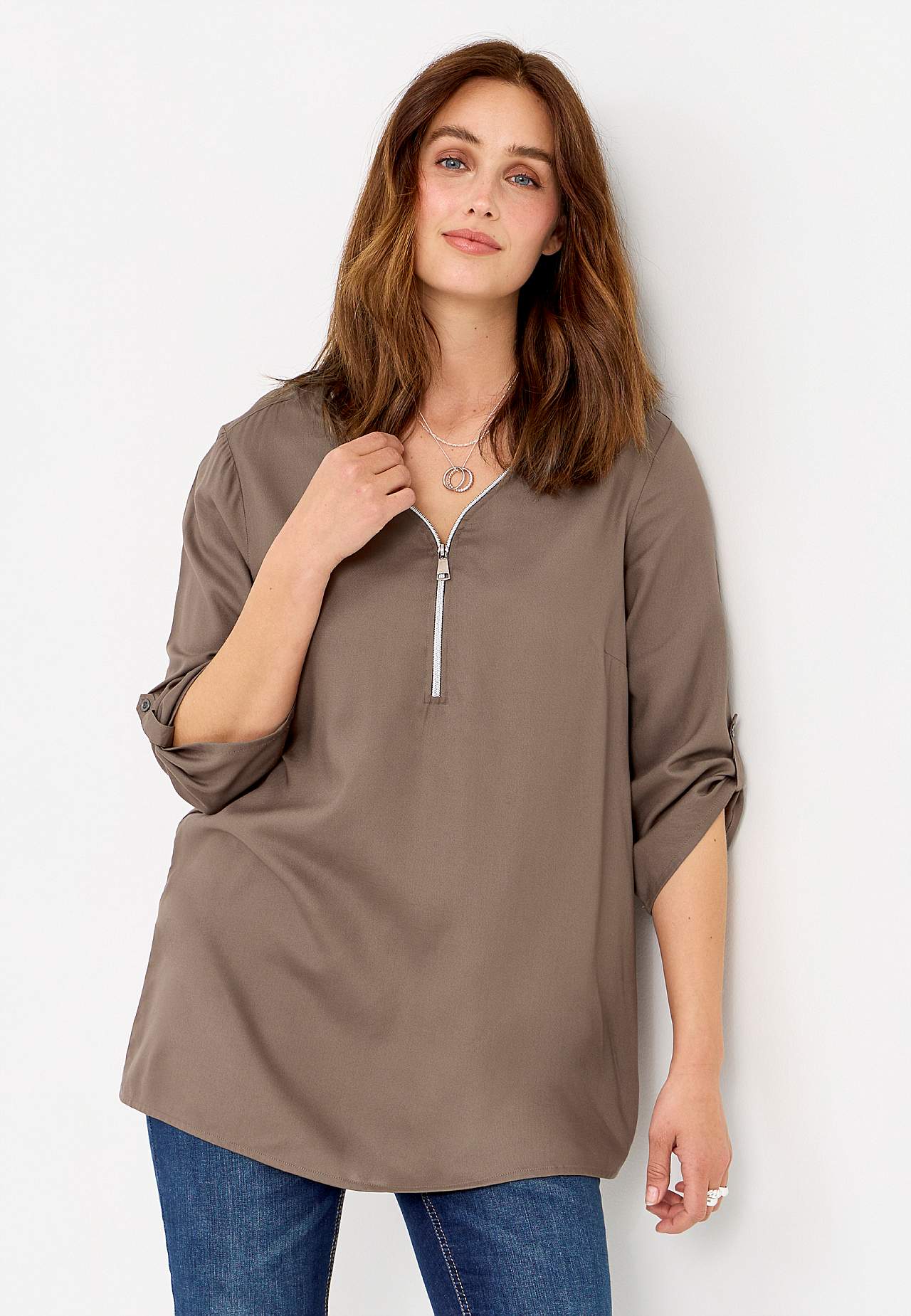V-hals tuniek in twee lengtes