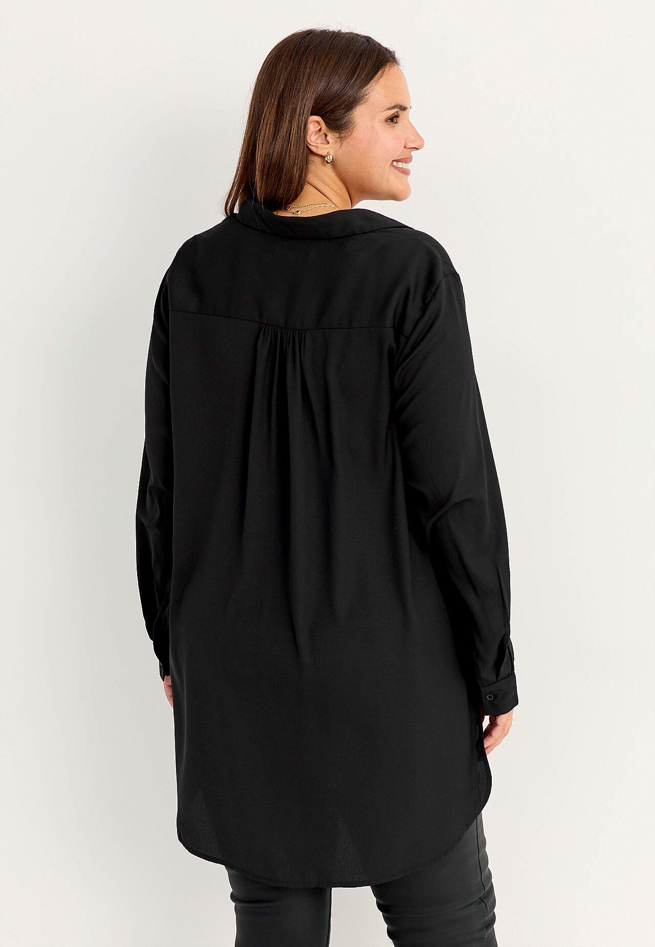 Lang shirt met knoppen