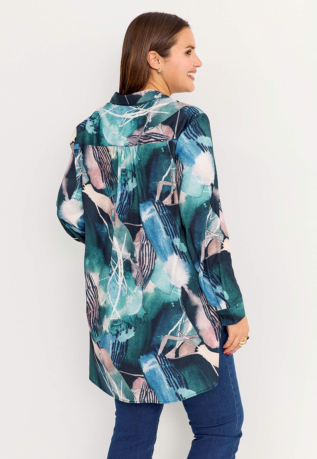 Lang shirt met knoppen