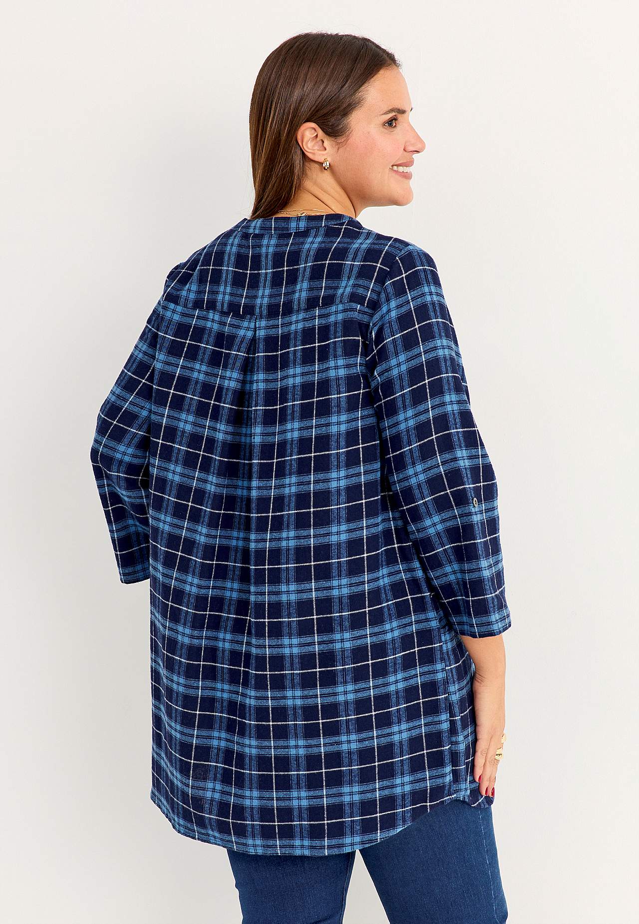 Geruite tuniek van flanel Christine