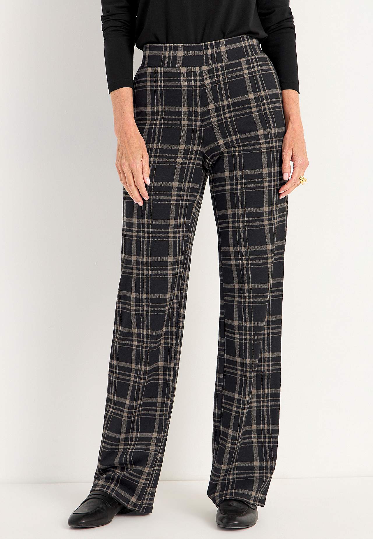Jersey broek met rechte benen