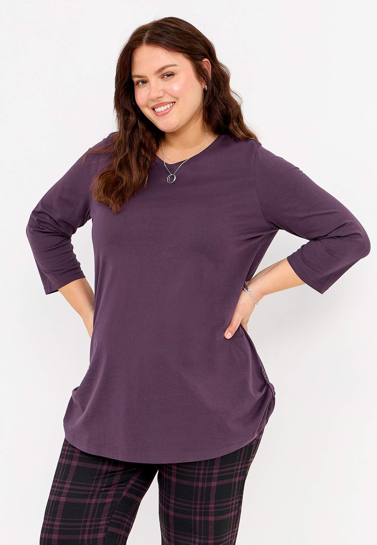Jersey tuniek met 3/4 mouw Set van 2