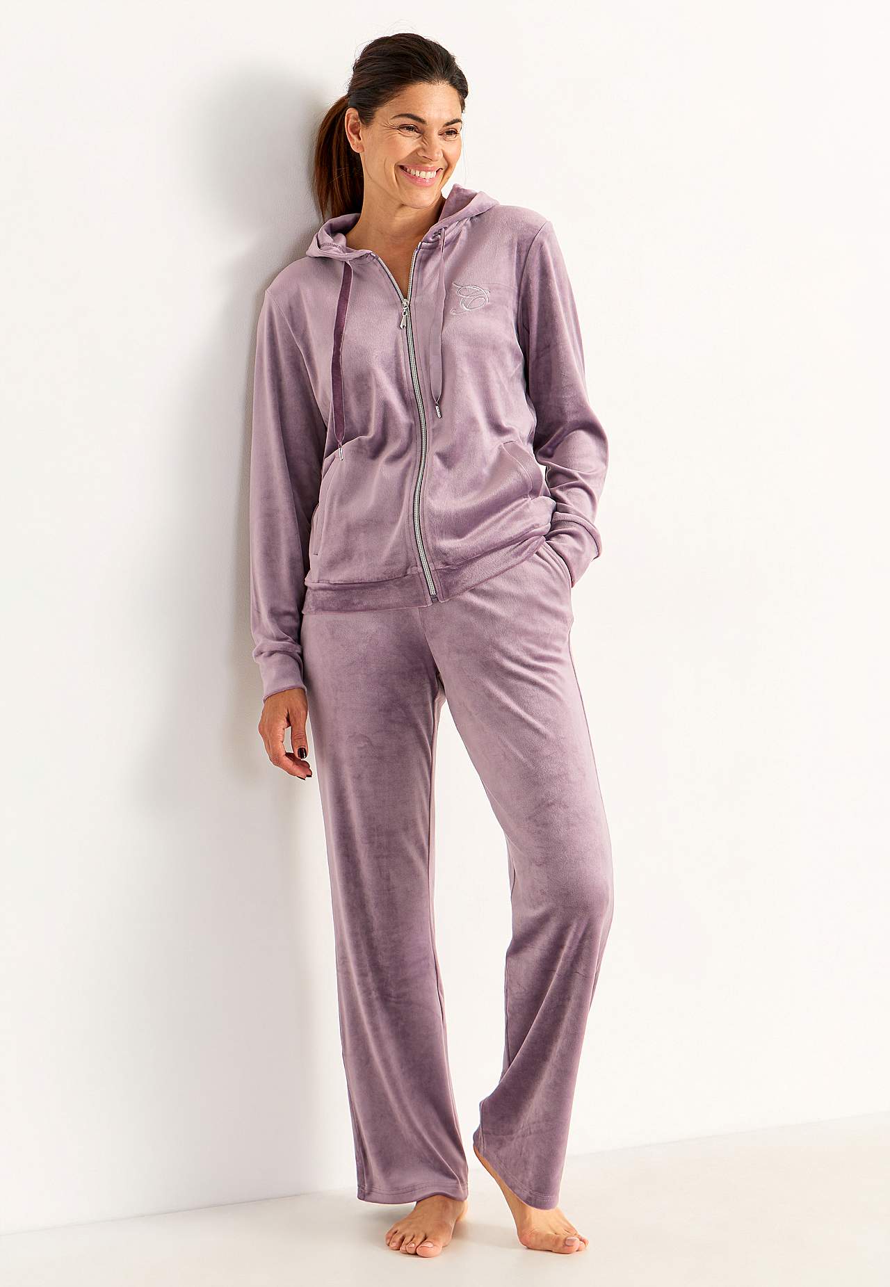 Tweedelige velours-set