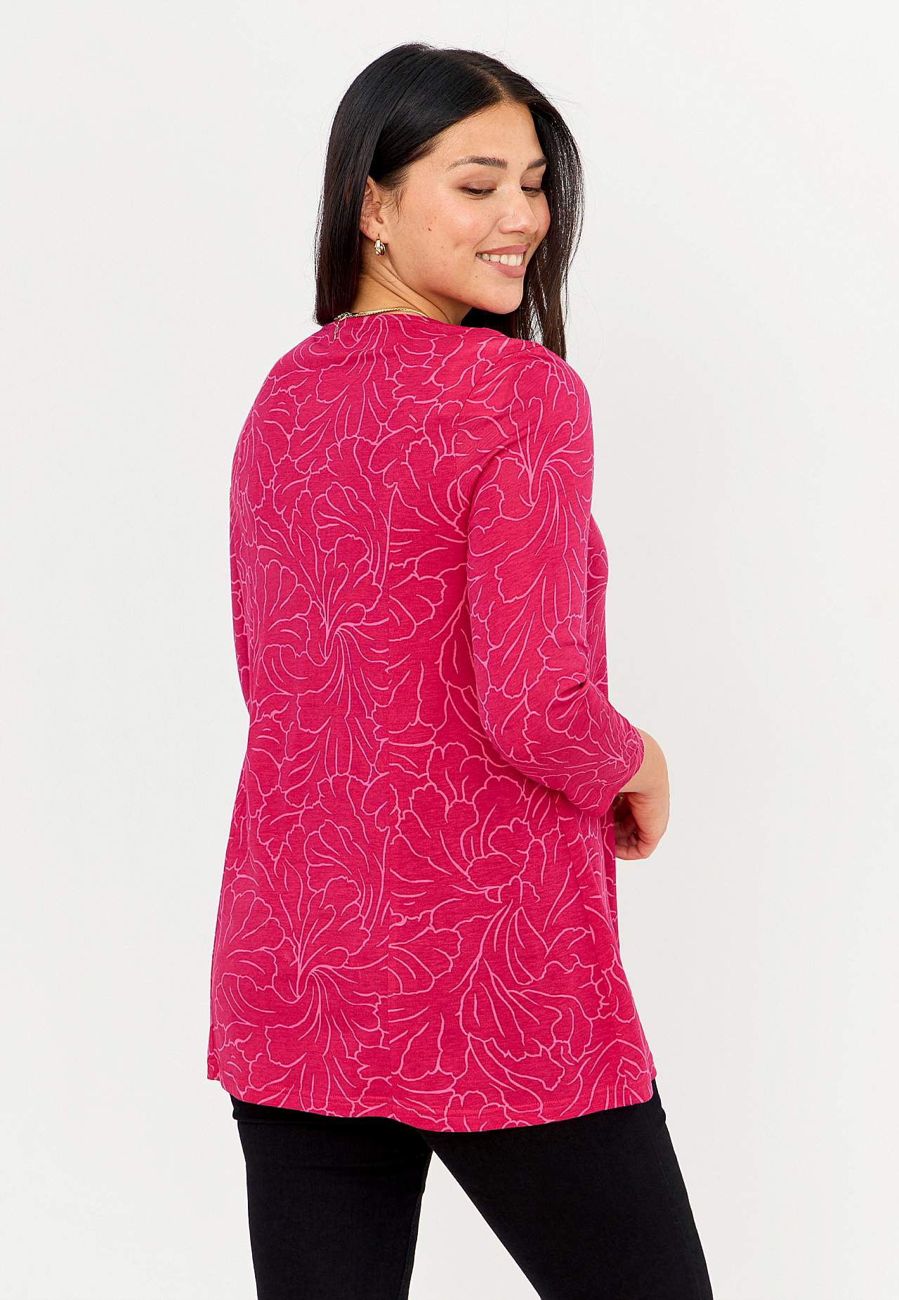Jersey tuniek met een v-hals Priscilla
