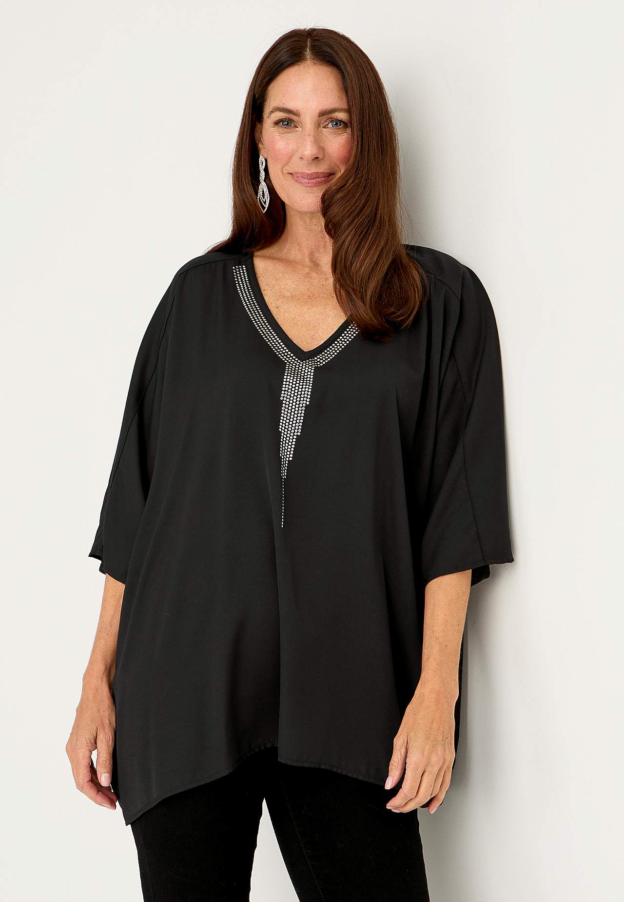 Feestblouse met genopt details