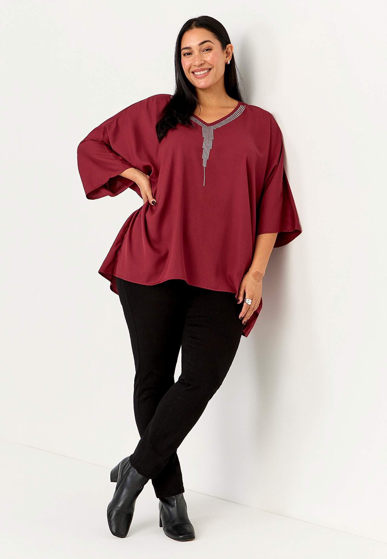 Feestblouse met genopt details
