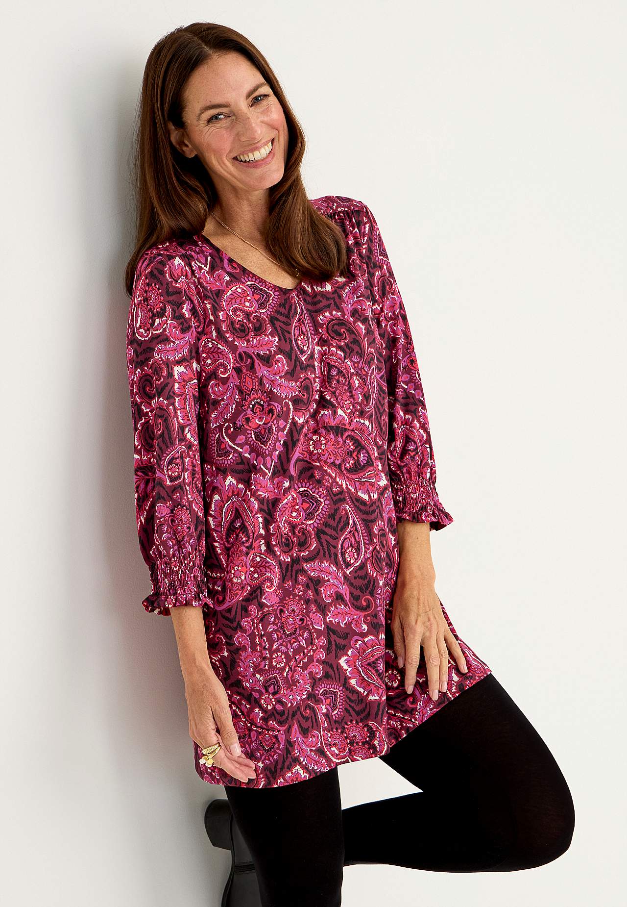 Tuniek met een paisleypatroon Camilla