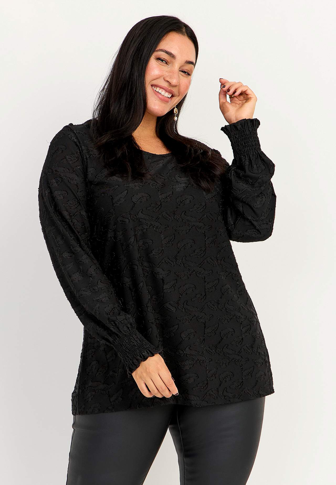 Jersey tuniek met een jacquard patroon