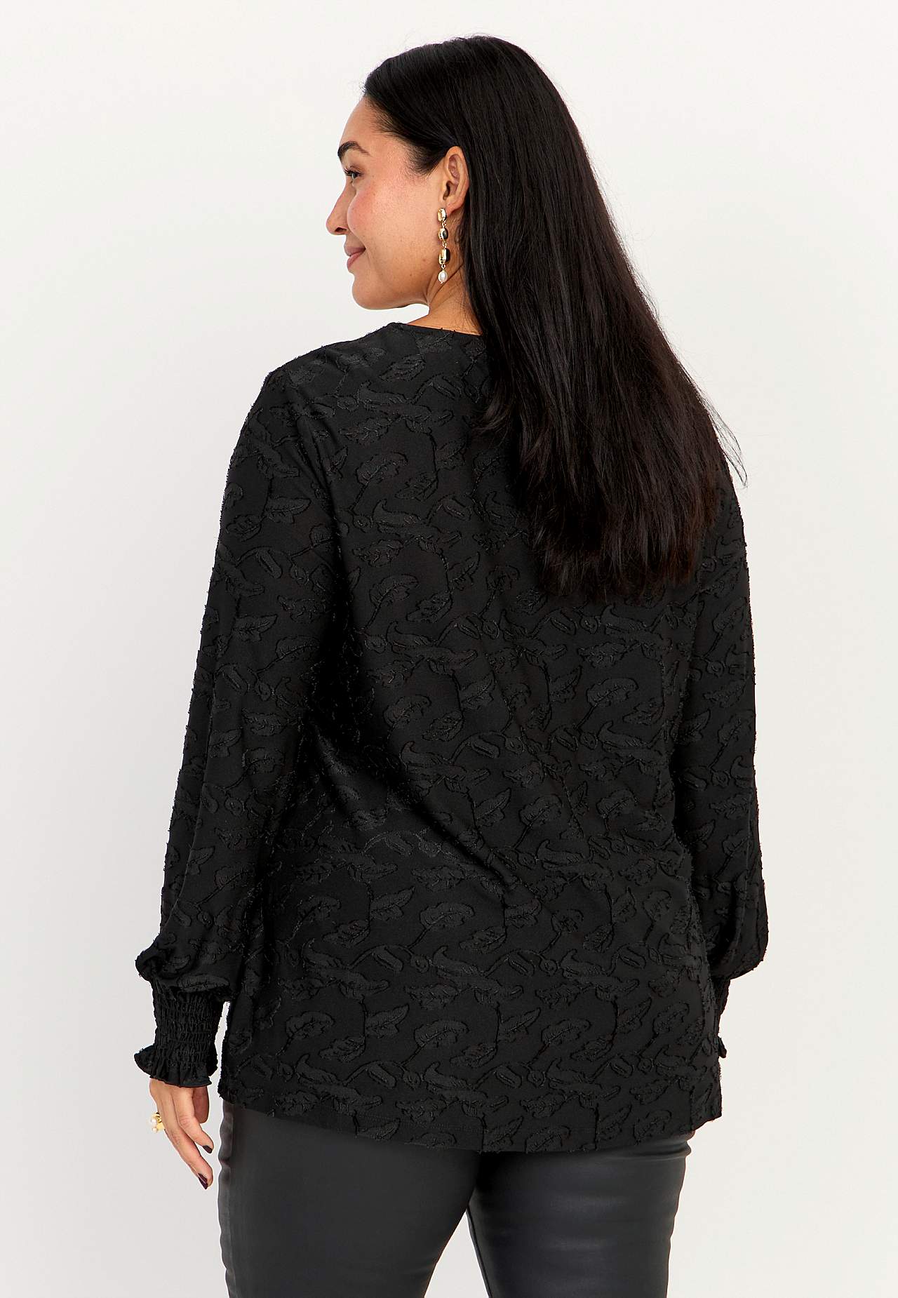 Jersey tuniek met een jacquard patroon