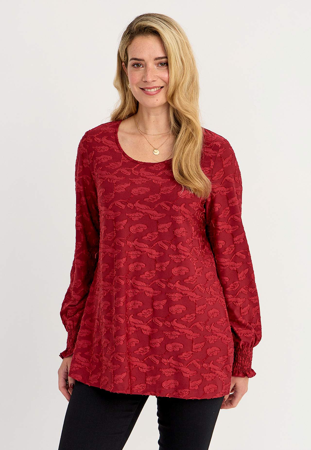Jersey tuniek met een jacquard patroon
