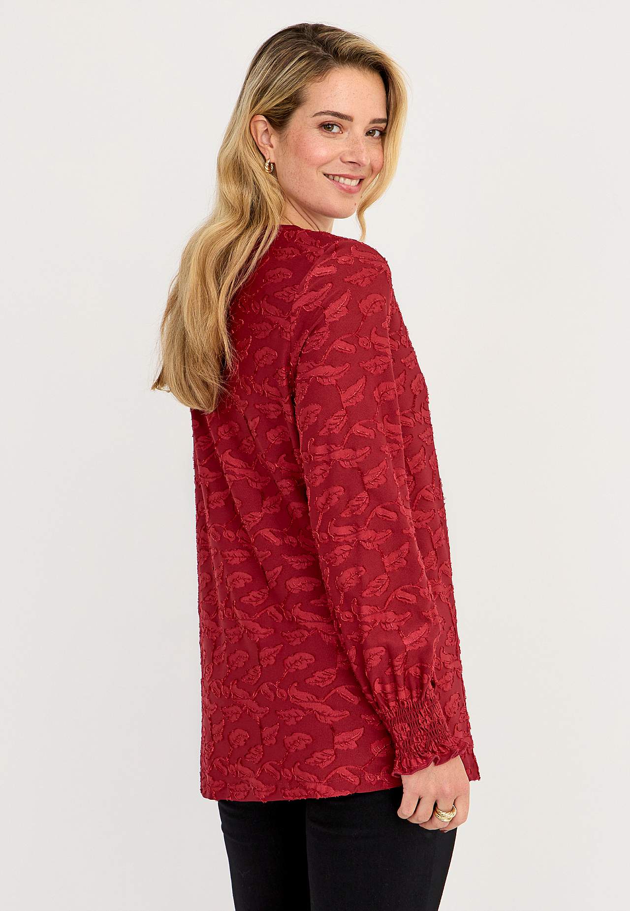 Jersey tuniek met een jacquard patroon