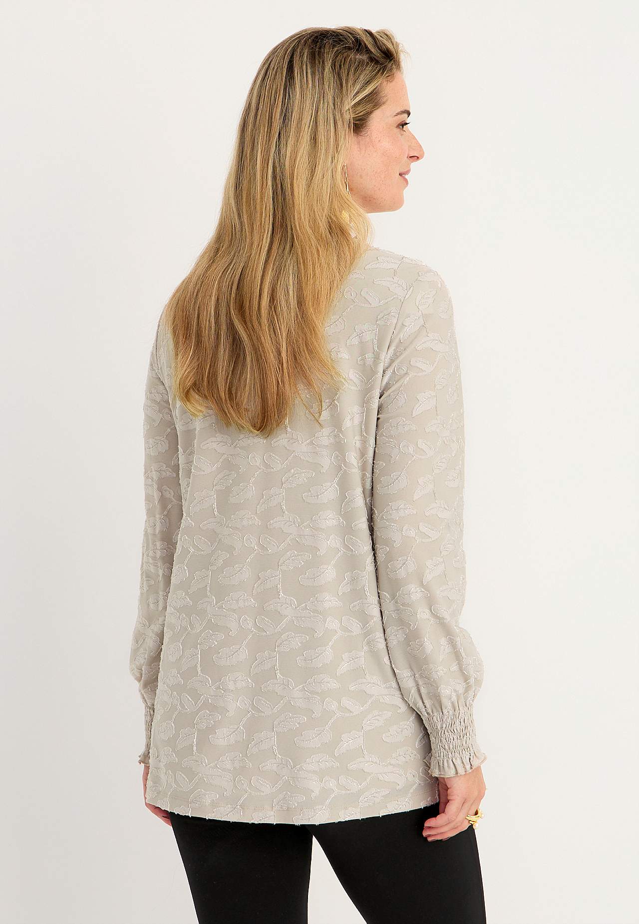 Jersey tuniek met een jacquard patroon