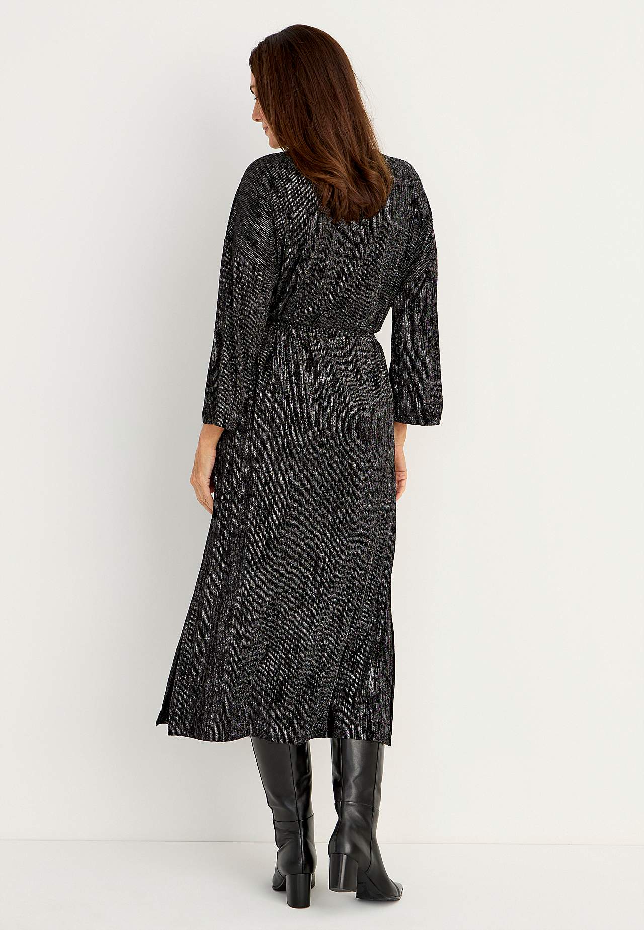 Glanzende jerseyjurk Lydia