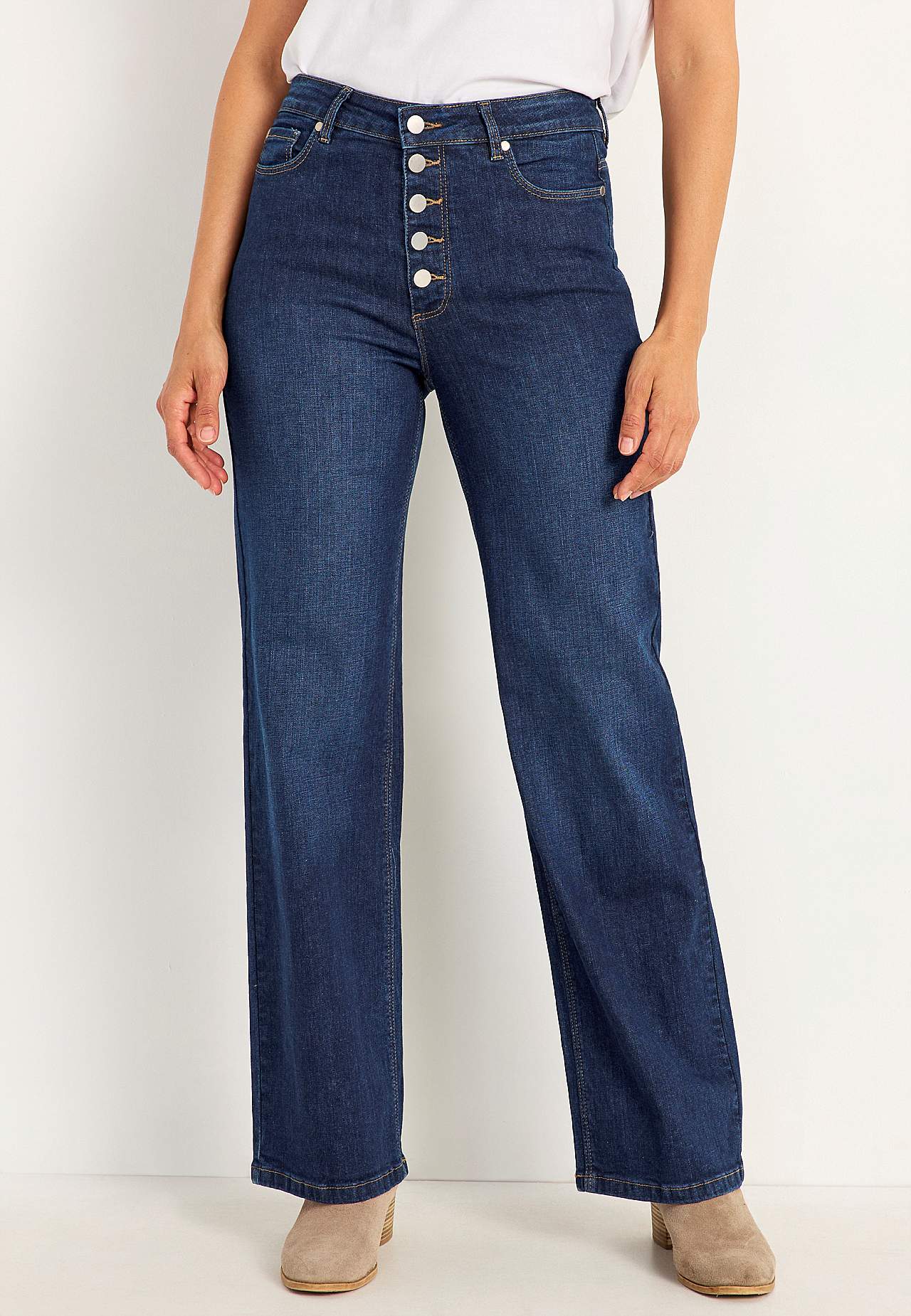 Stretch jeans met hoog taille