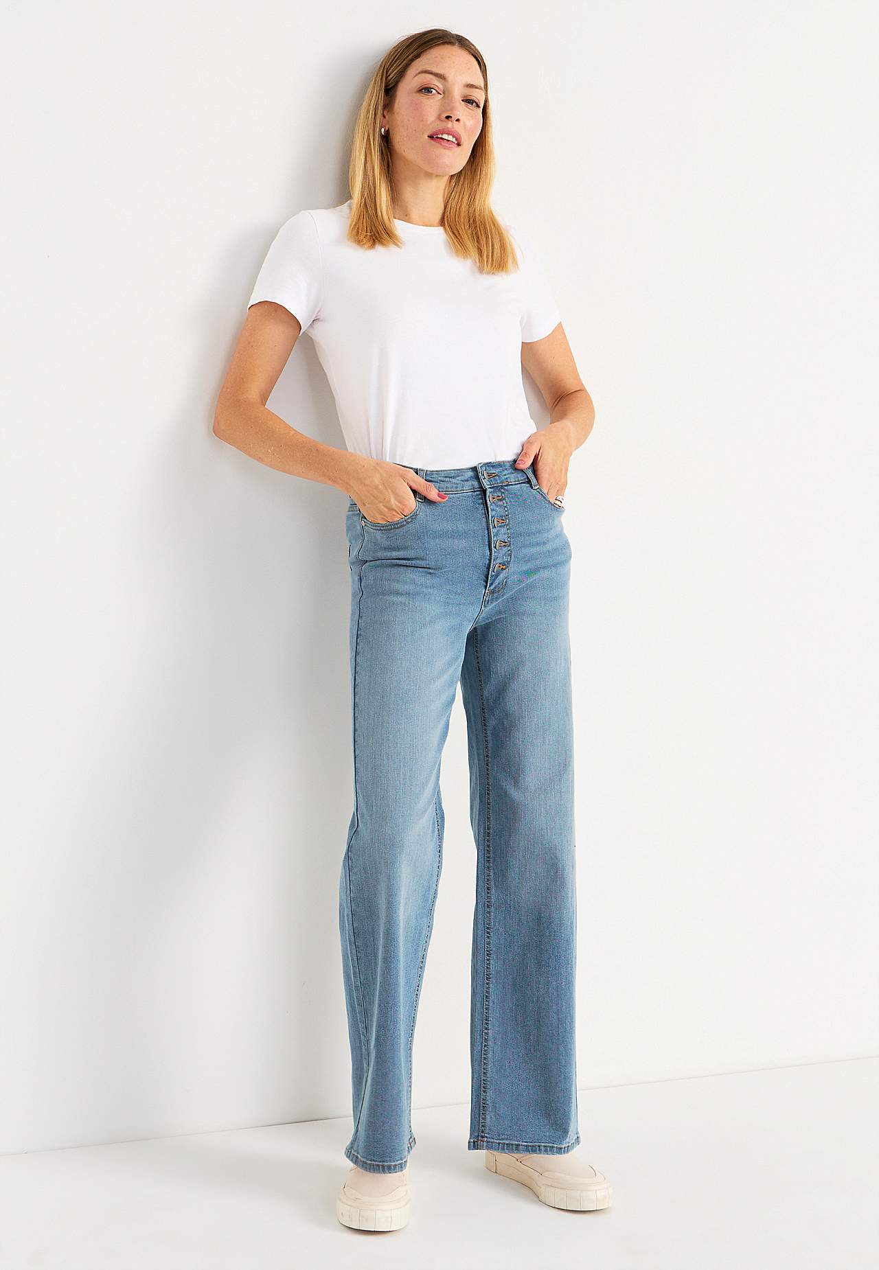 Stretch jeans met hoog taille