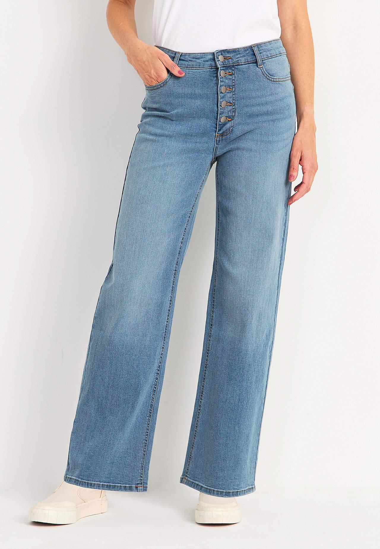 Stretch jeans met hoog taille