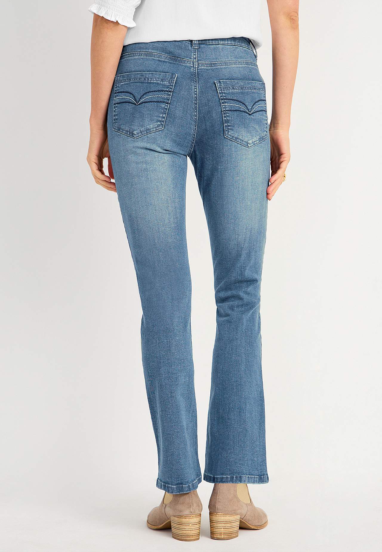 Stretch jeans met bootcut Anja