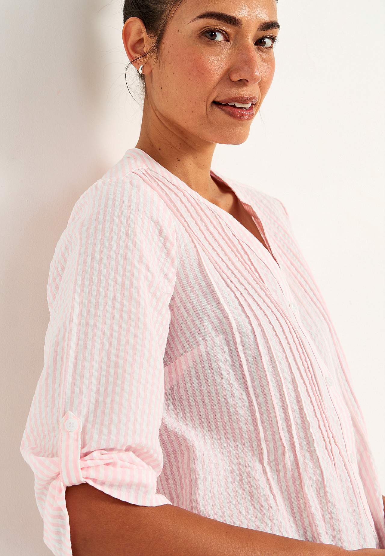 Tuniek van seersucker