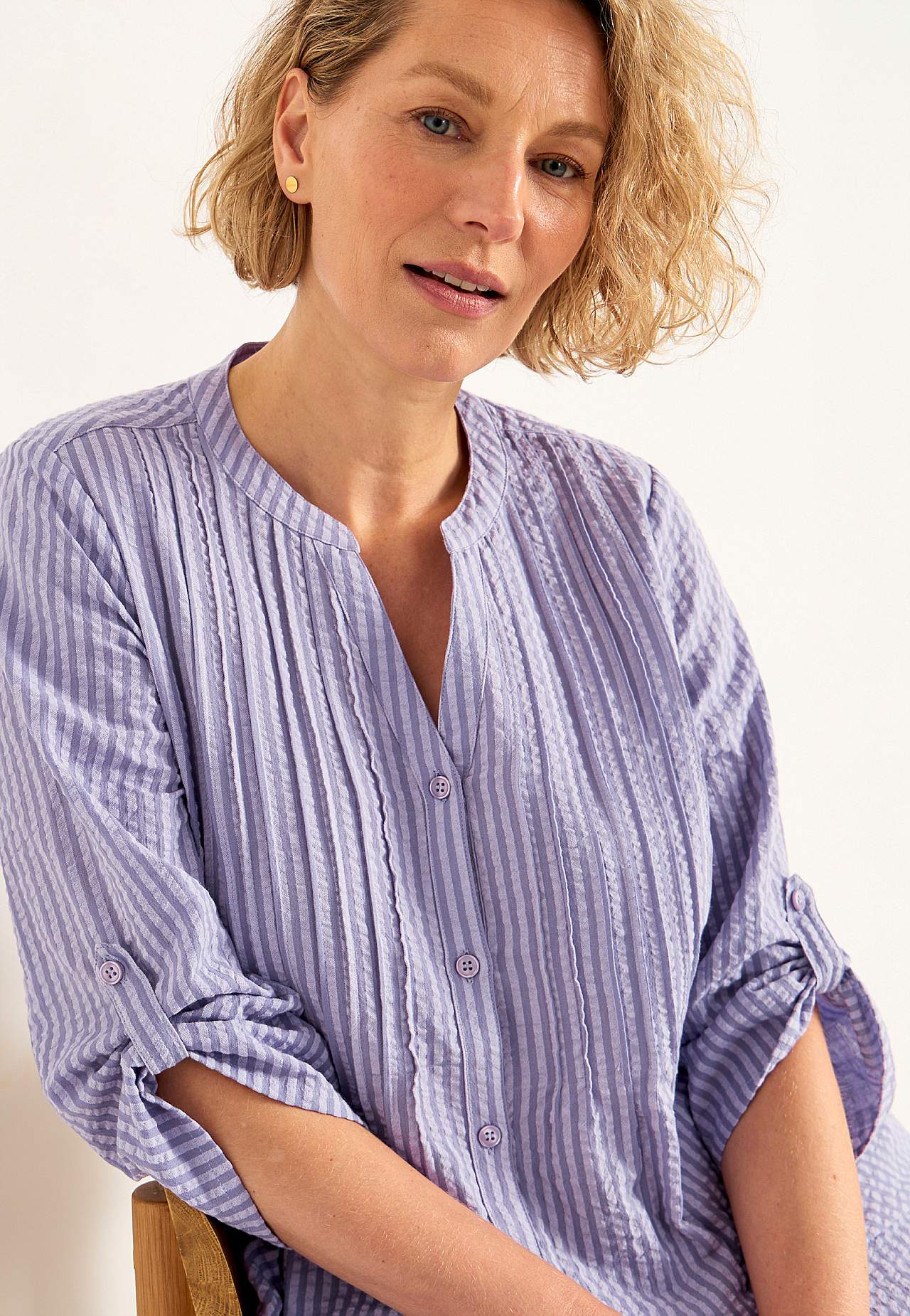 Tuniek van seersucker