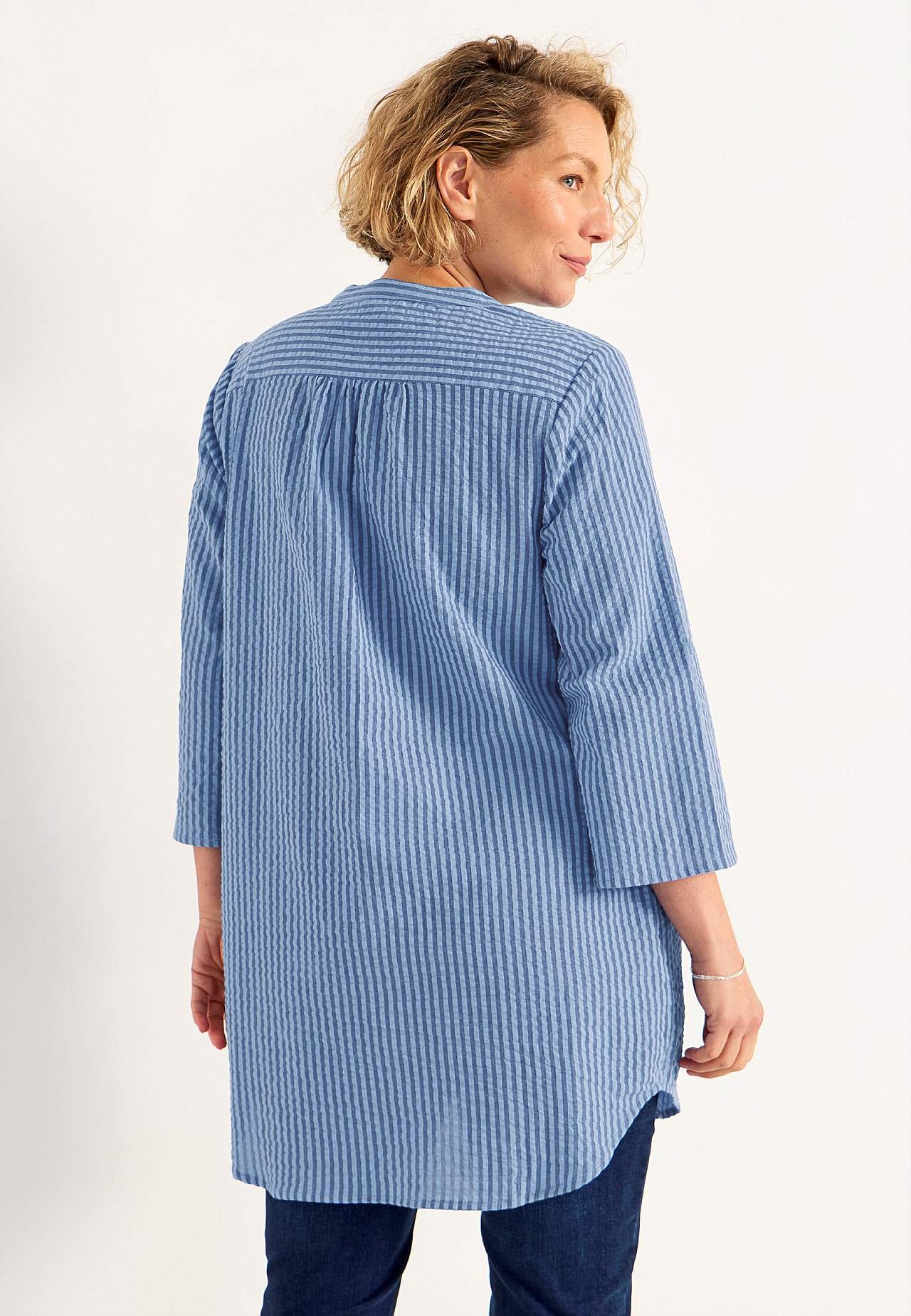 Tuniek van seersucker