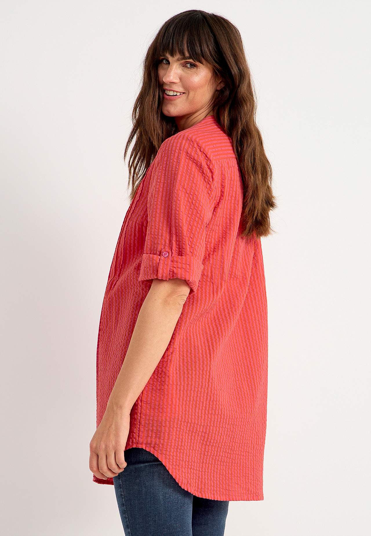 Tuniek van seersucker