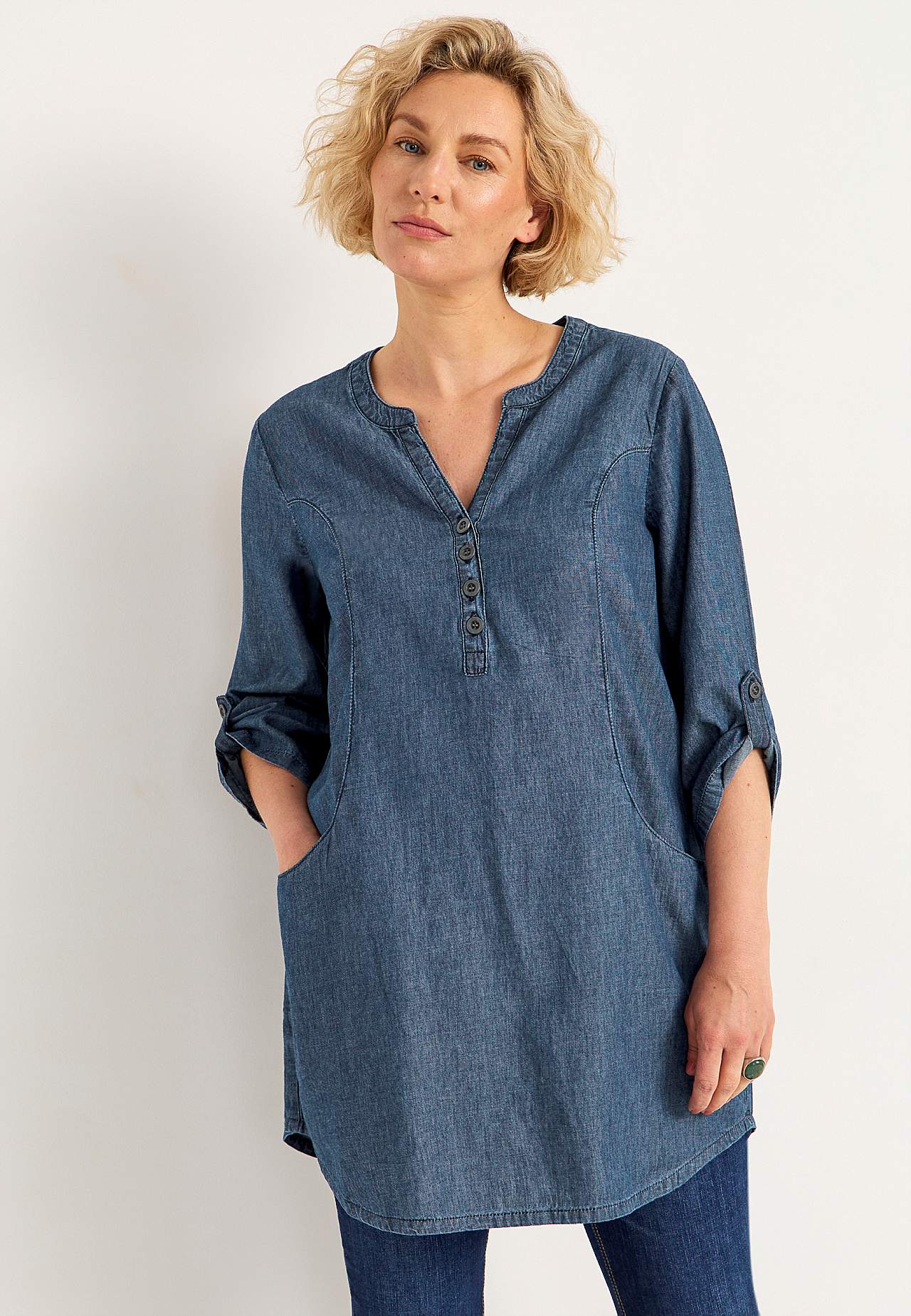 Denim tuniek met zakken