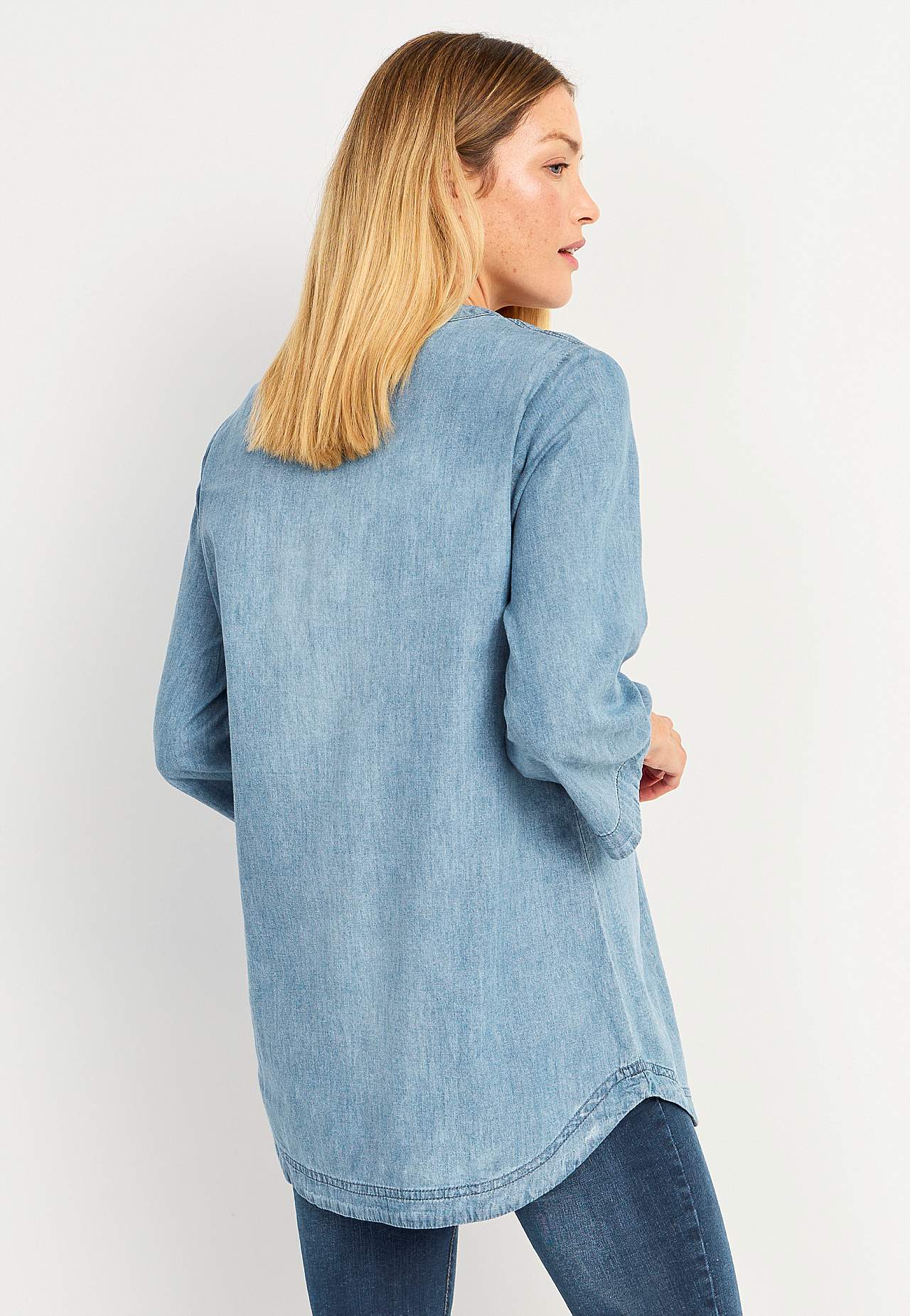 Denim tuniek met veter Ella