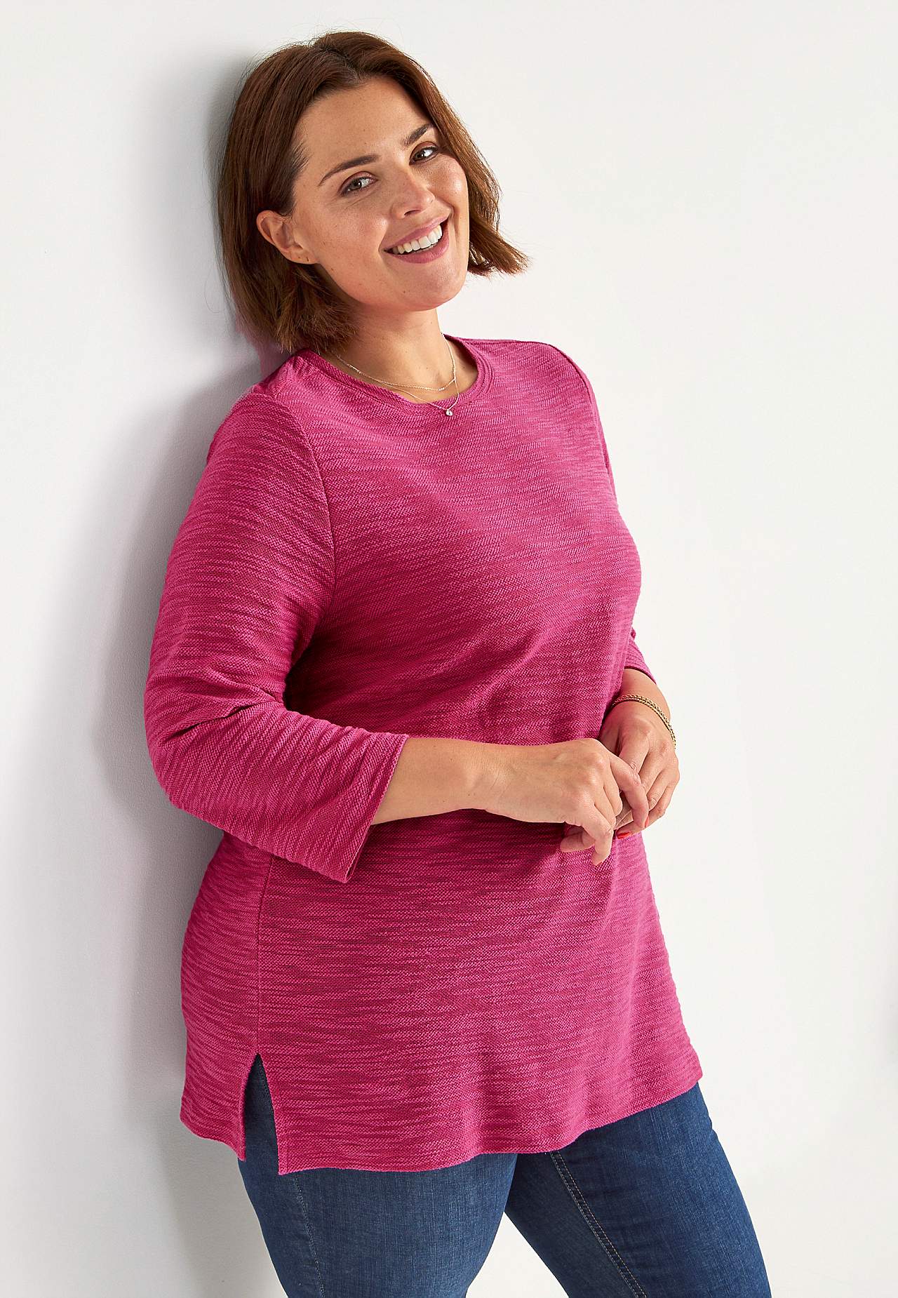 Jersey tuniek met structuur