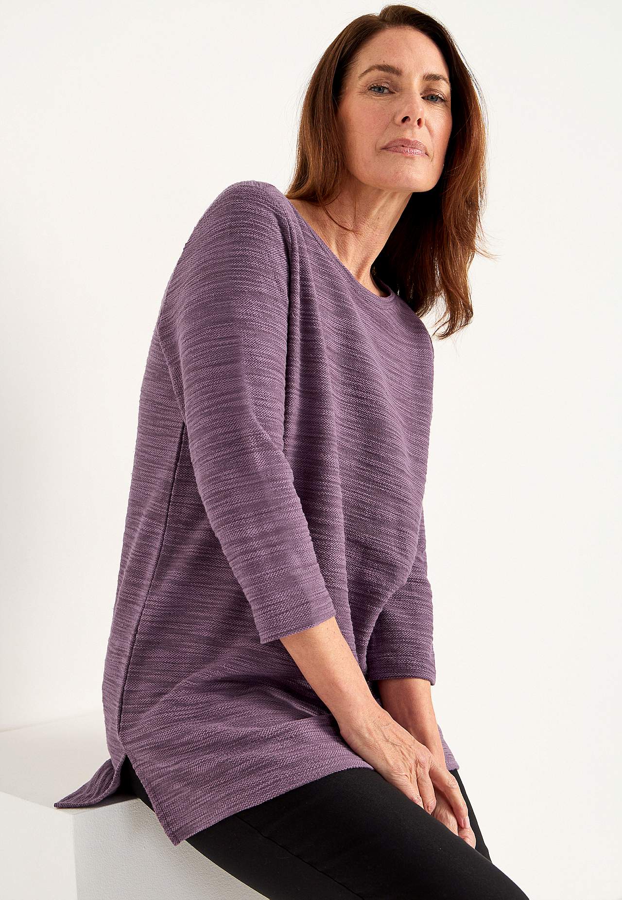 Jersey tuniek met structuur